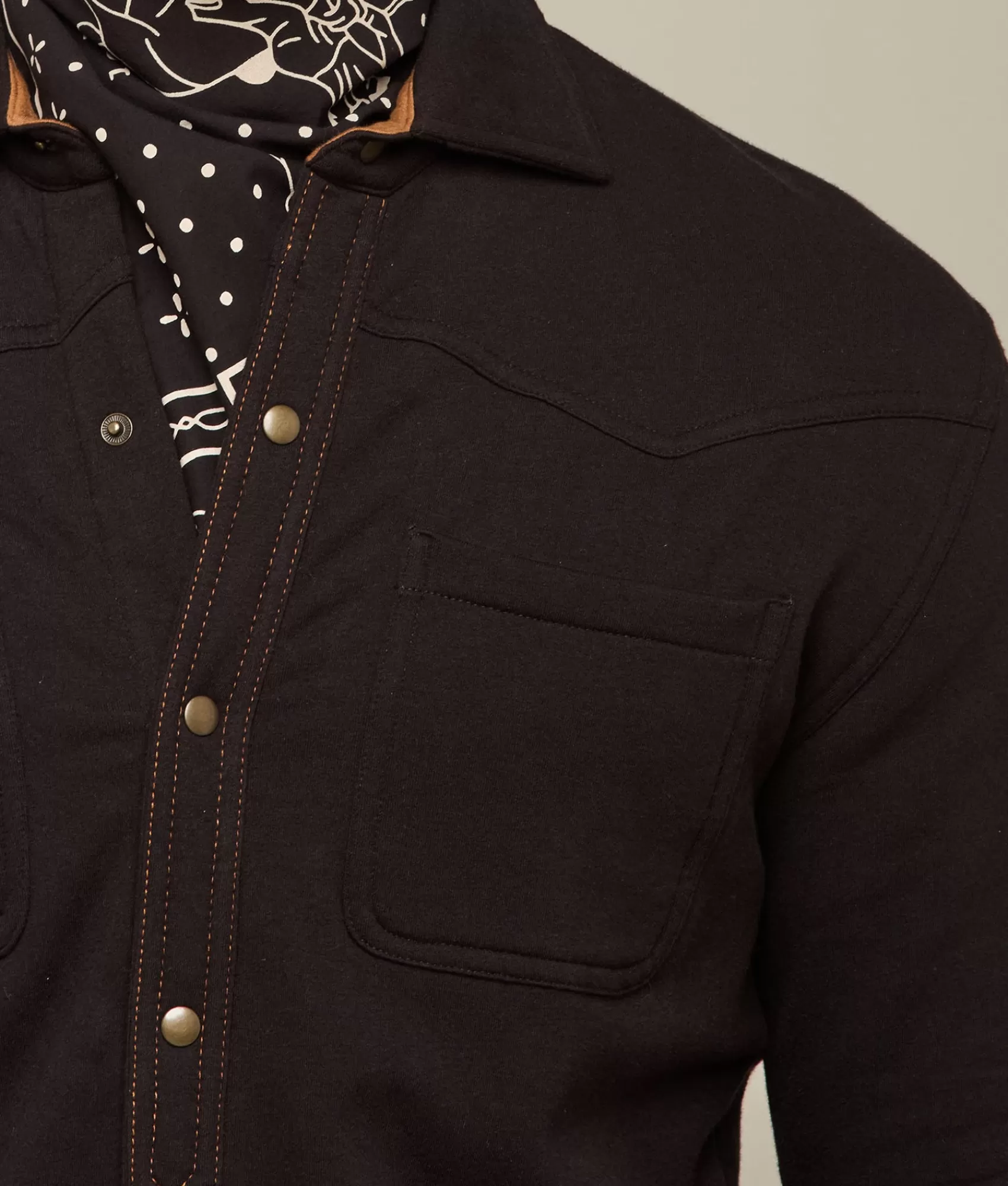 Lucchese Outerwear | Heavy Fleece Shirt Jacket Black