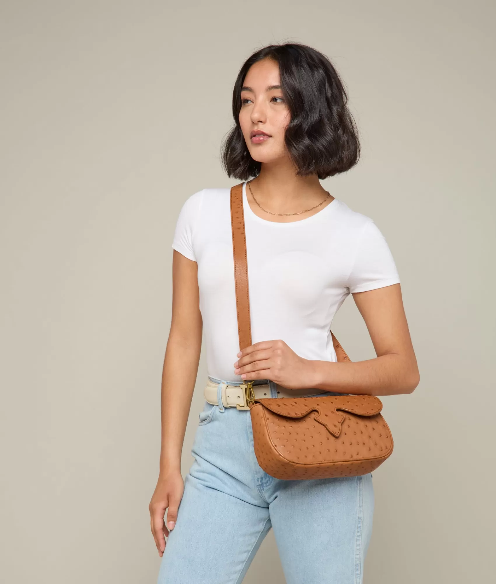 Lucchese Handbags | Joni Exotic Baguette Rum