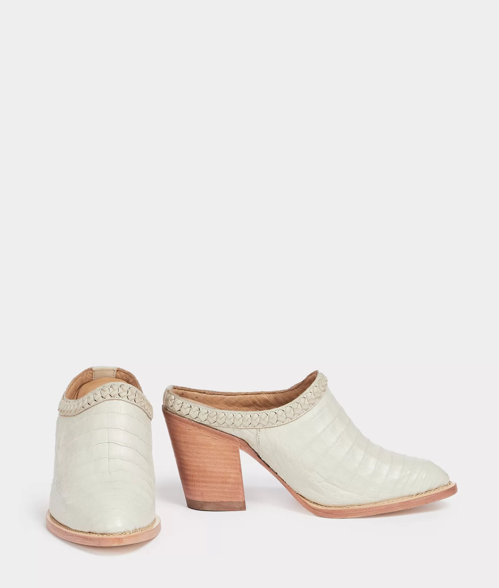 Lucchese Mules | Kim Exotic Cream