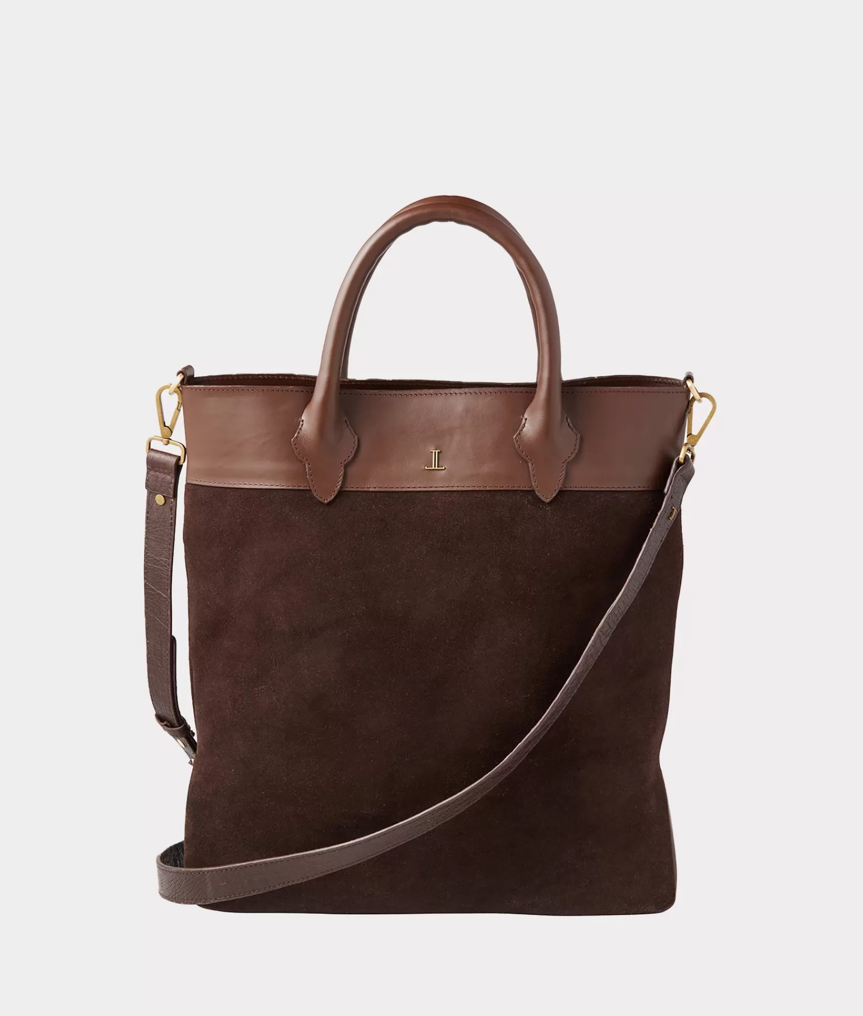 Lucchese Handbags | Large Lola Suede Shopper Chocolate