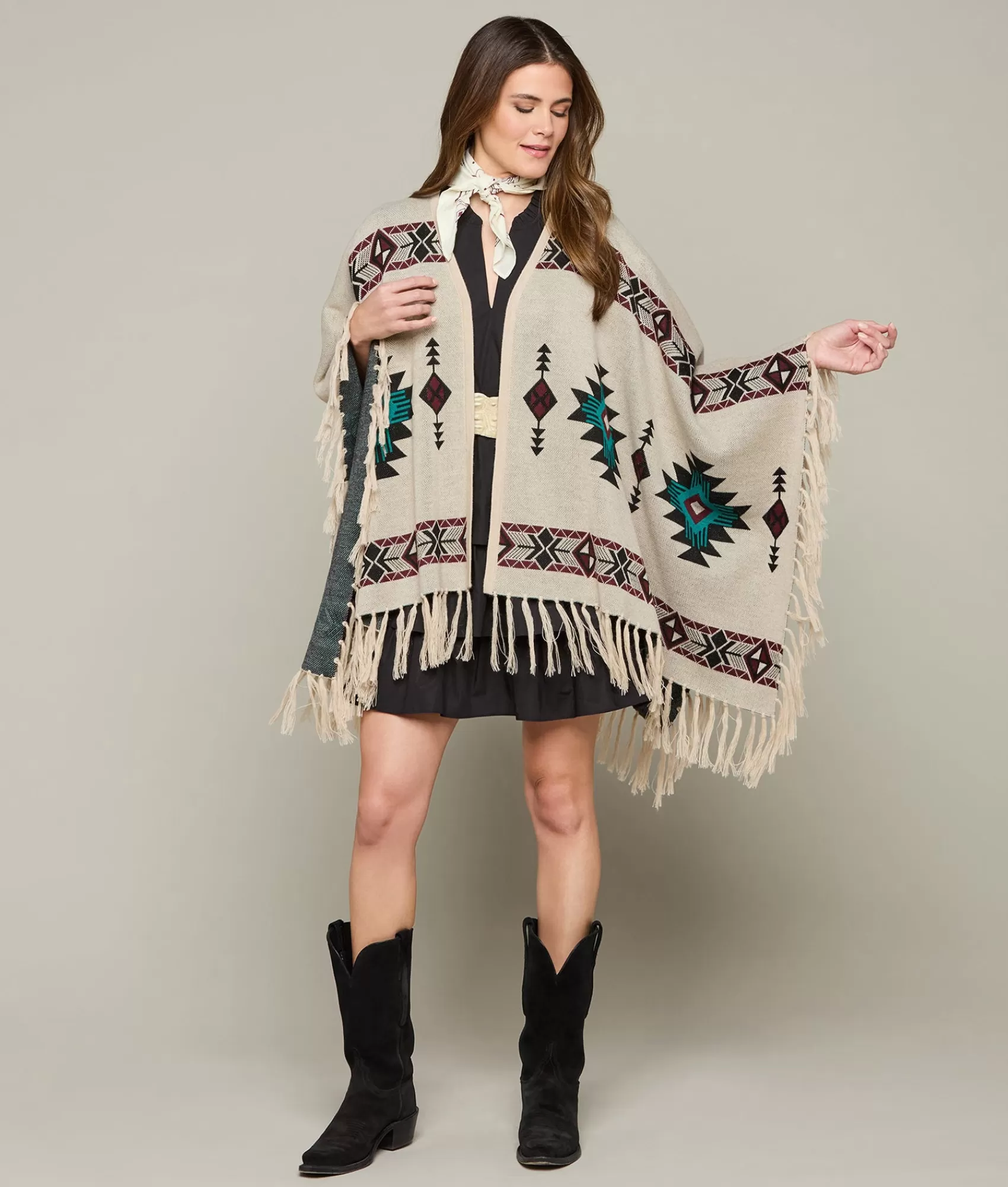 Lucchese Outerwear | Capes | Lightweight Alpaca Cape Cream