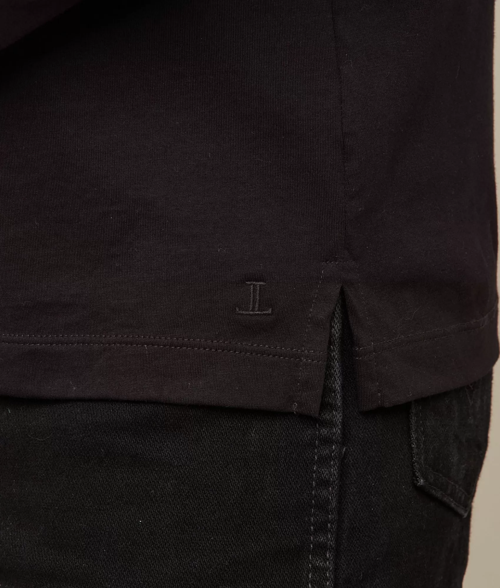Lucchese Tops | Long Sleeve Pima Cotton Tee Black