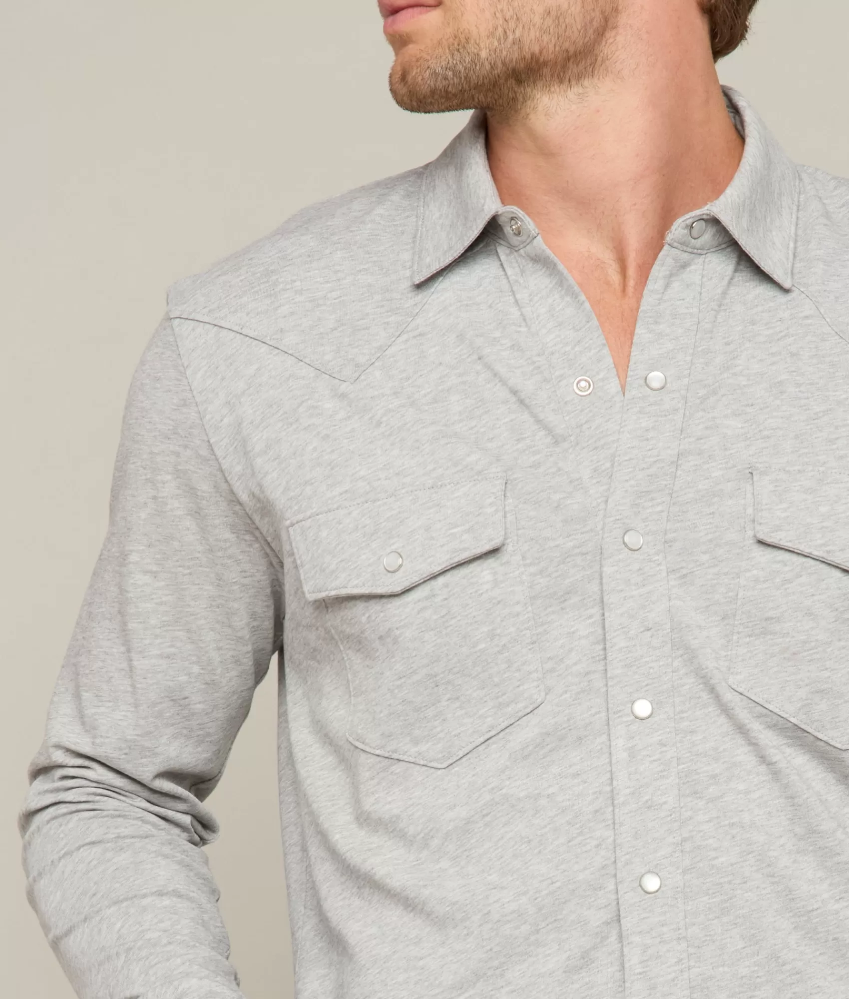 Lucchese Tops | Long Sleeve Western Knit Top HeatherGrey