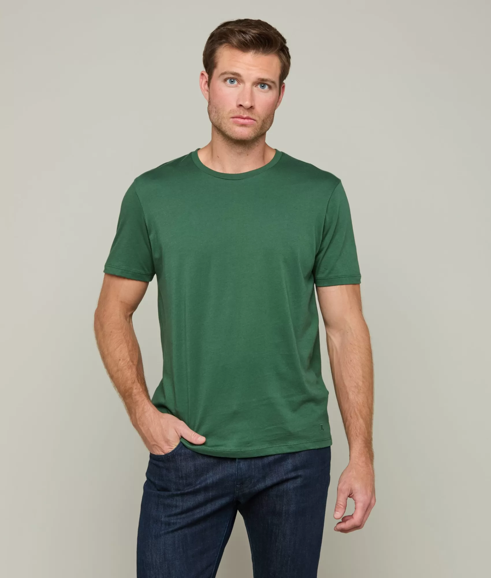 Lucchese Tops | Crew Neck Tee LodenGreen