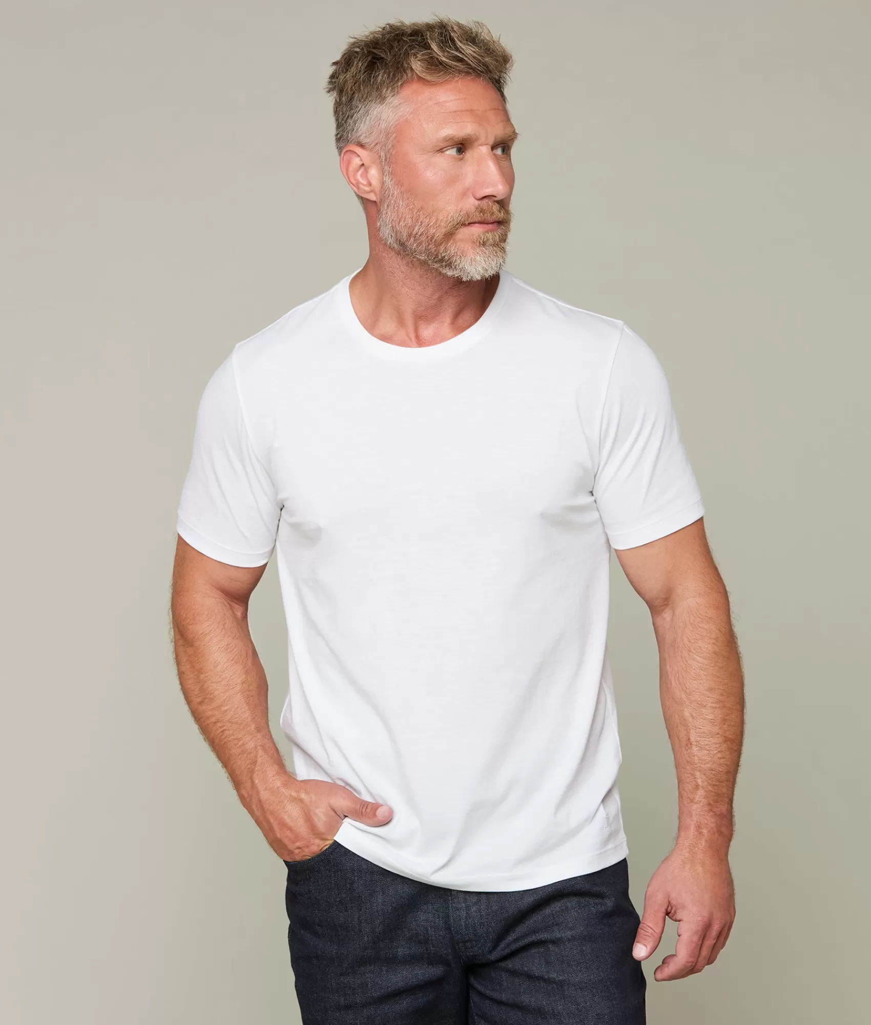 Lucchese Tops | Crew Neck Tee White