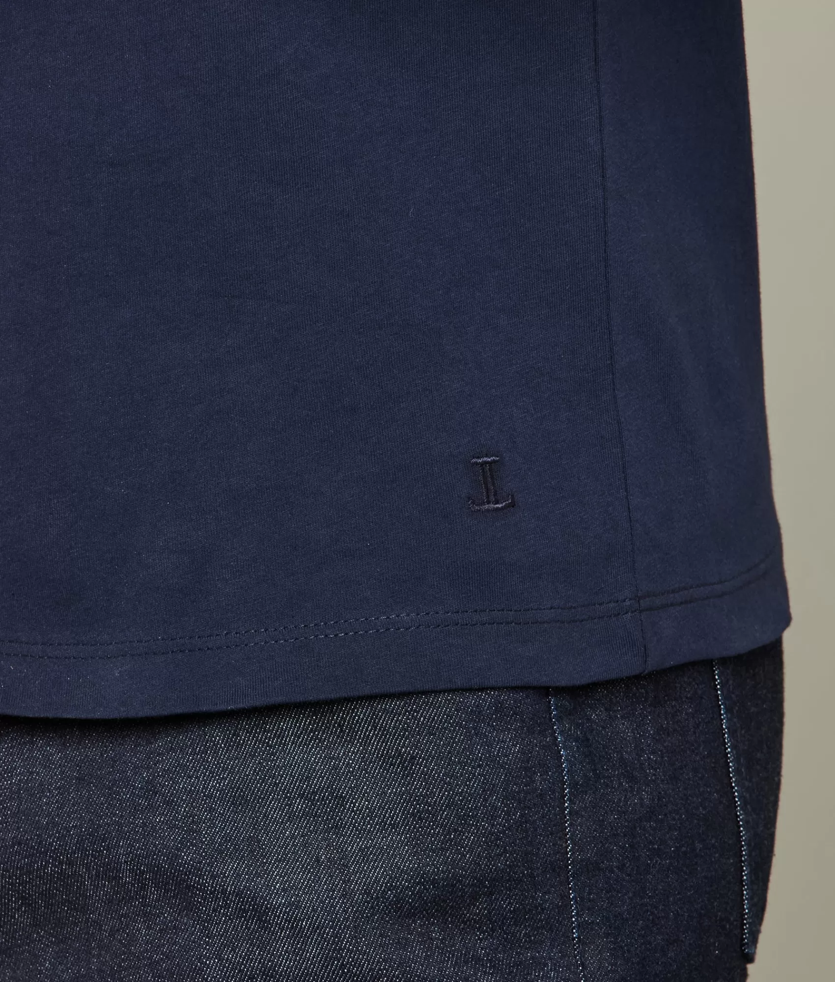 Lucchese Tops | Crew Neck Tee Navy