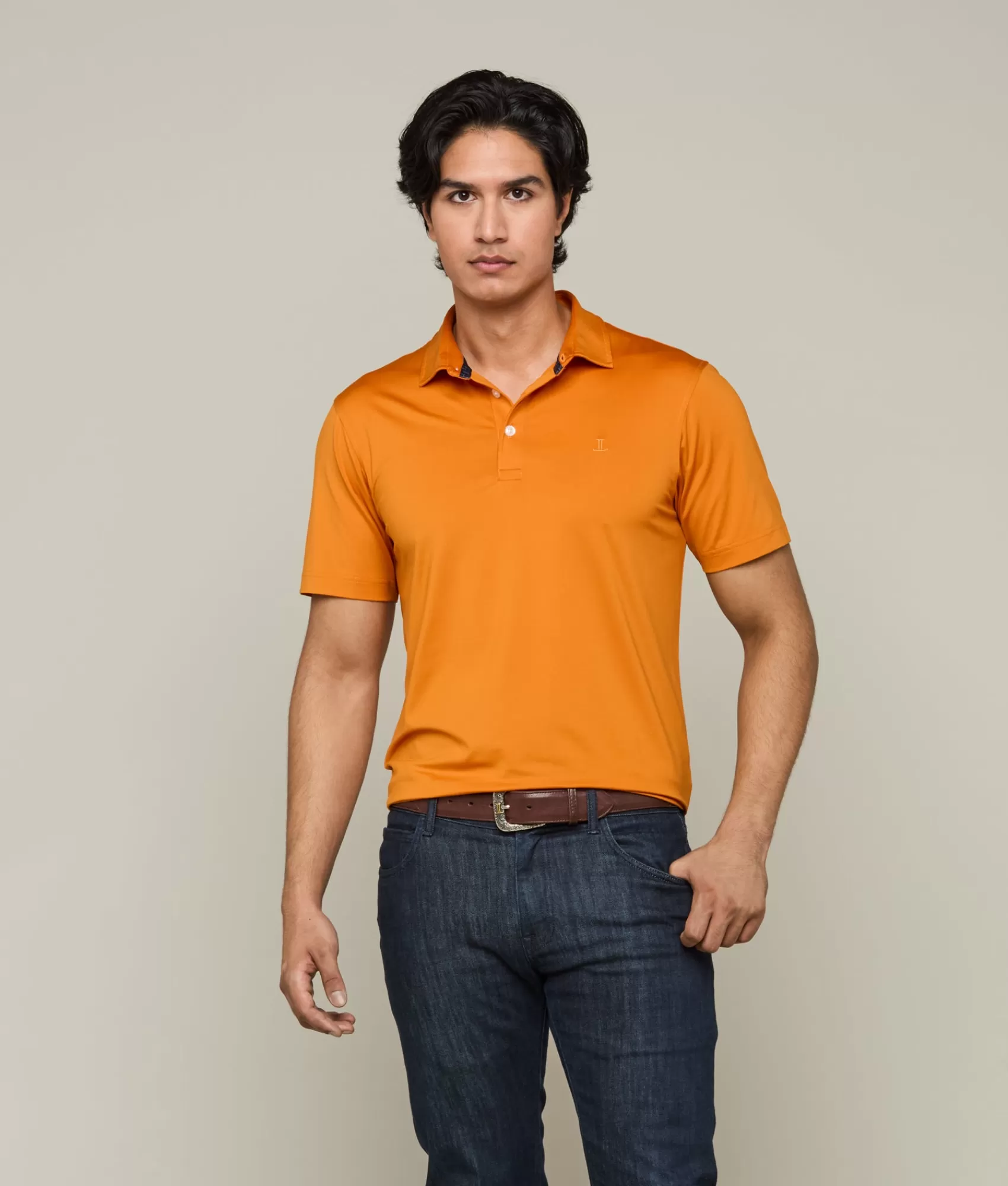 Lucchese Tops | Golf Polo UTBurntOrange