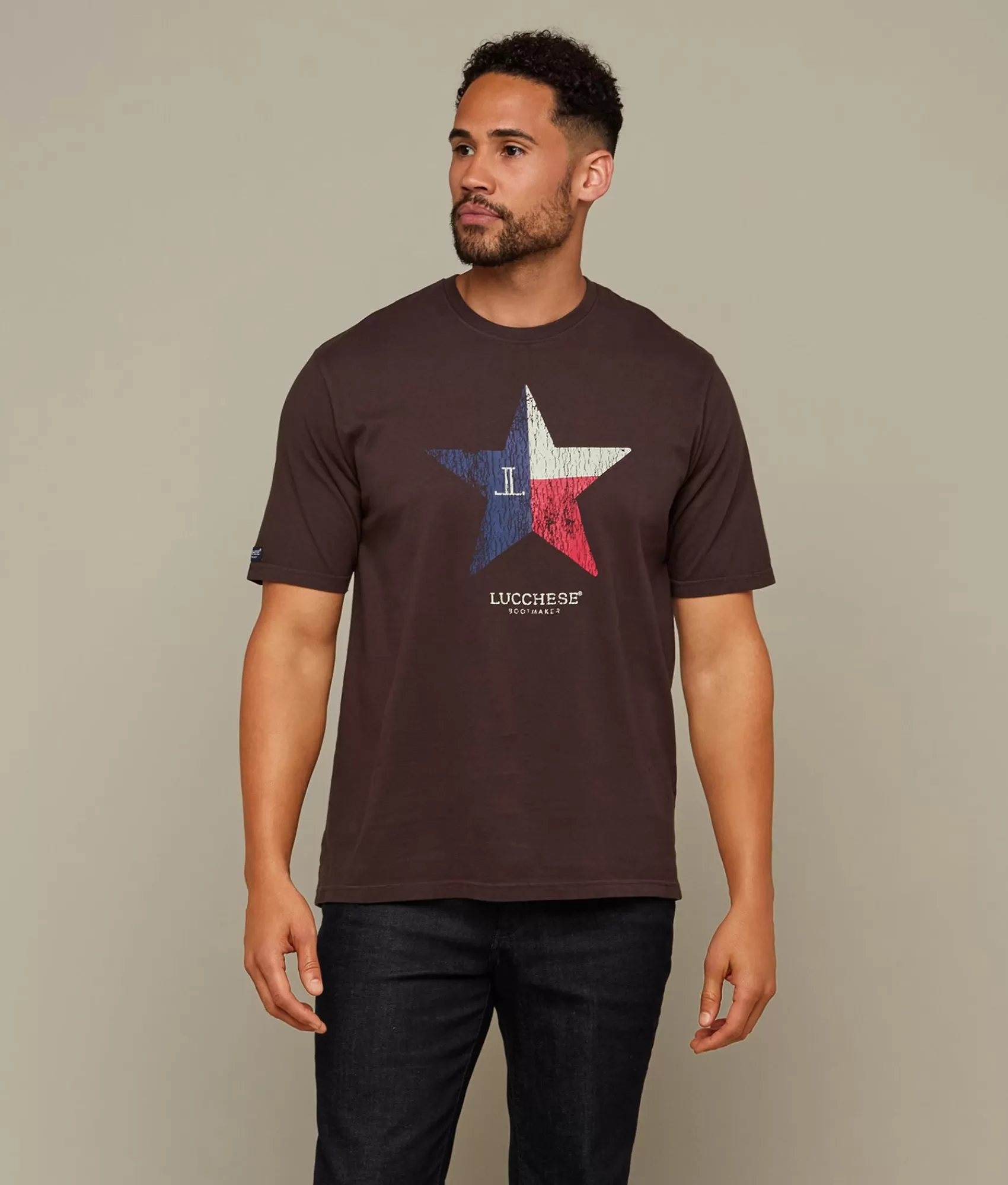 Lucchese Tops | Lone Star Tee Charcoal
