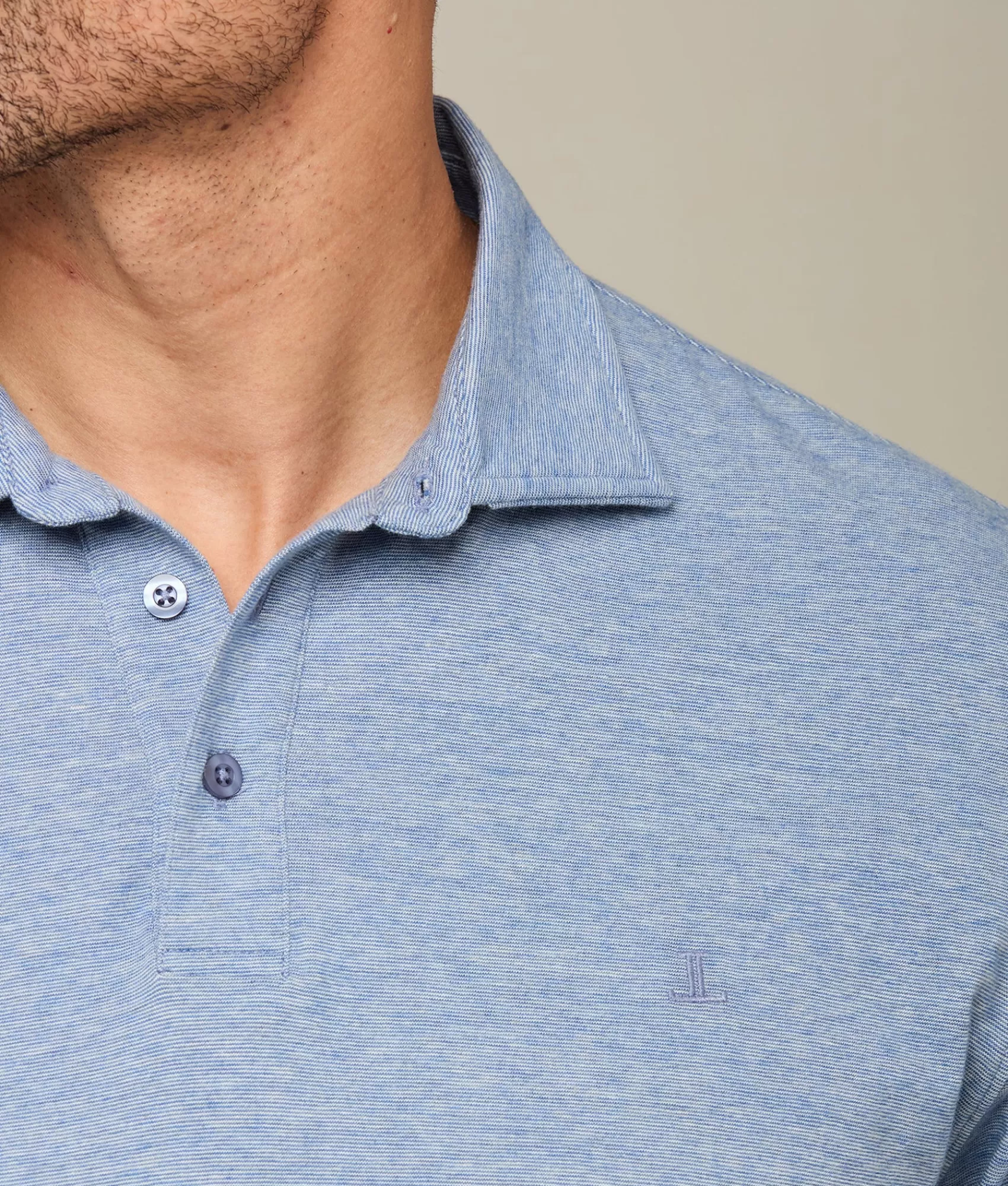 Lucchese Tops | Pima Cotton Polo Blue