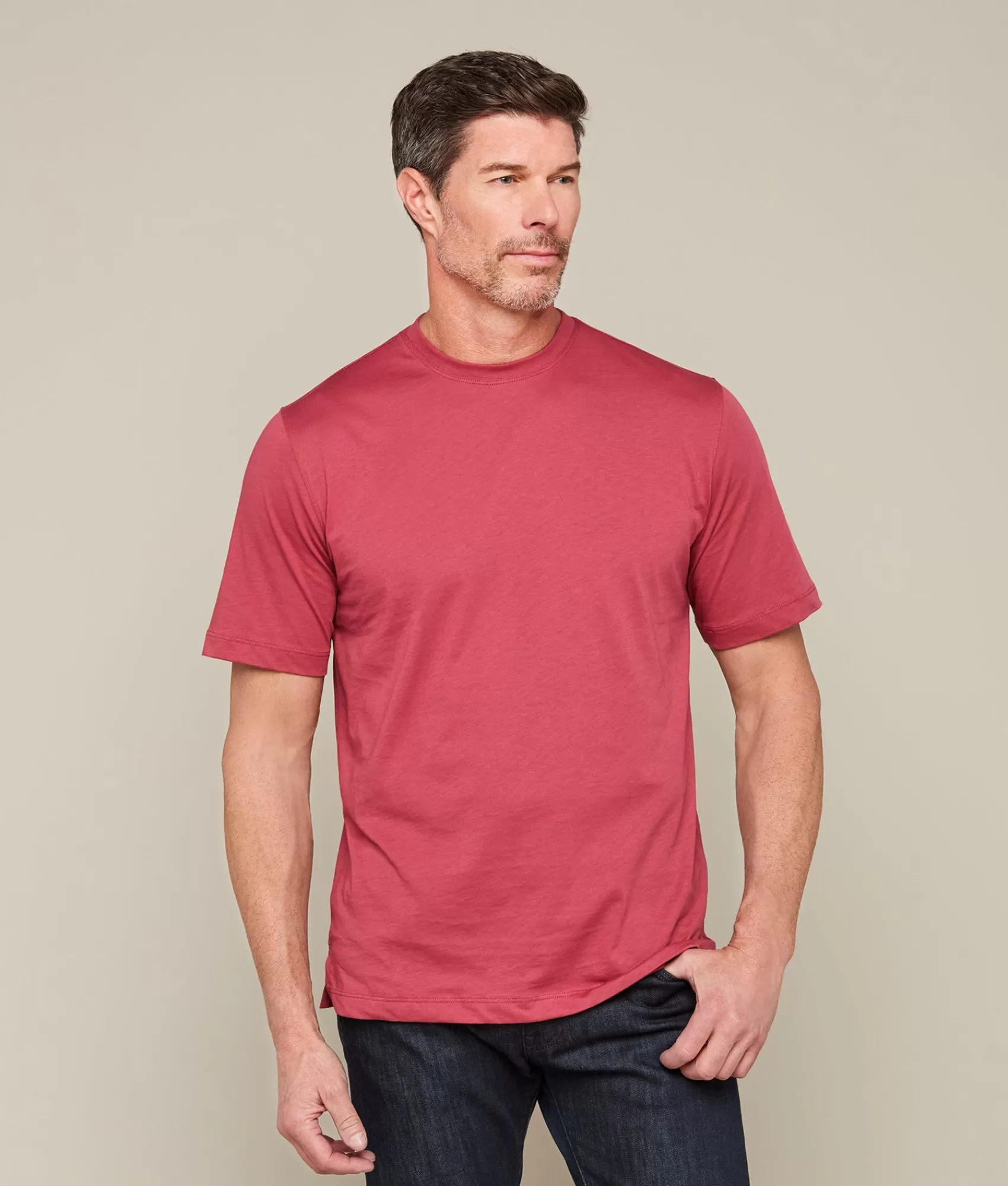 Lucchese Tops | Pima Cotton Tee Red