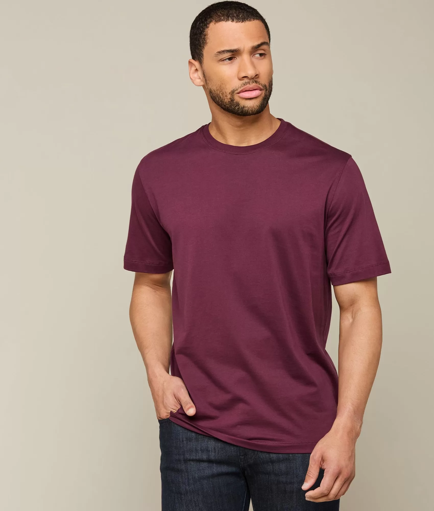Lucchese Tops | Pima Cotton Tee Purple