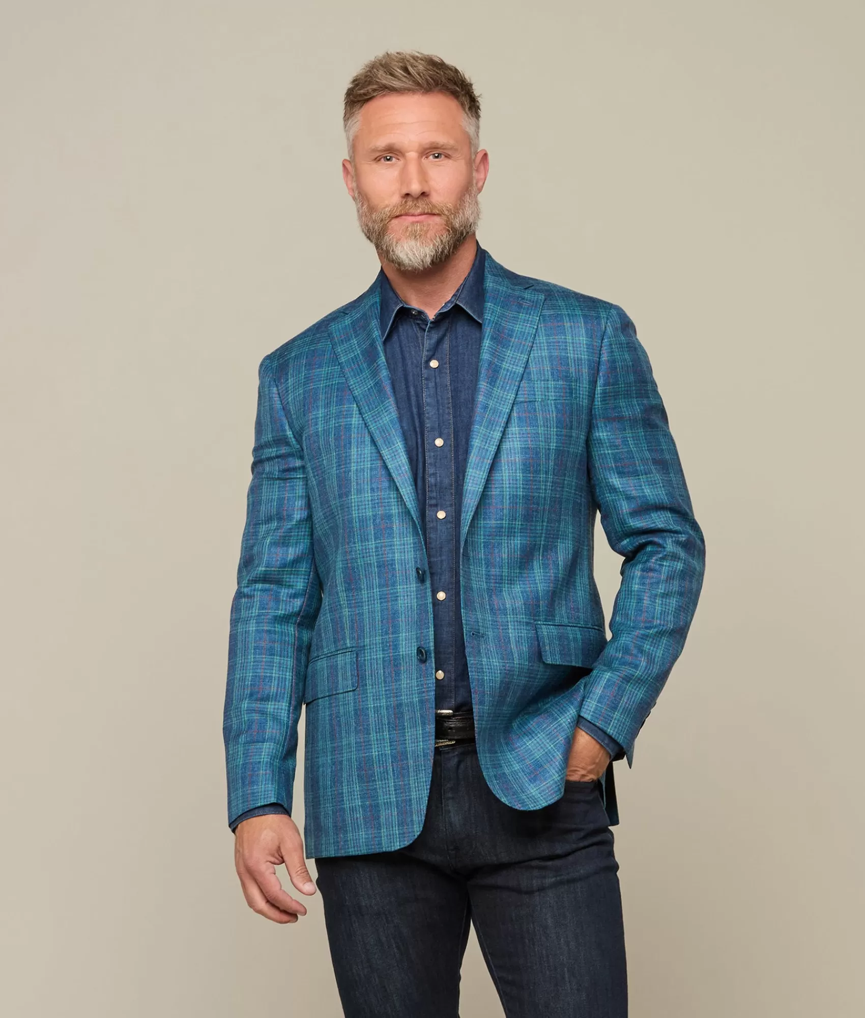 Lucchese Outerwear | Sport Coat Blue/Green/RedPlaid