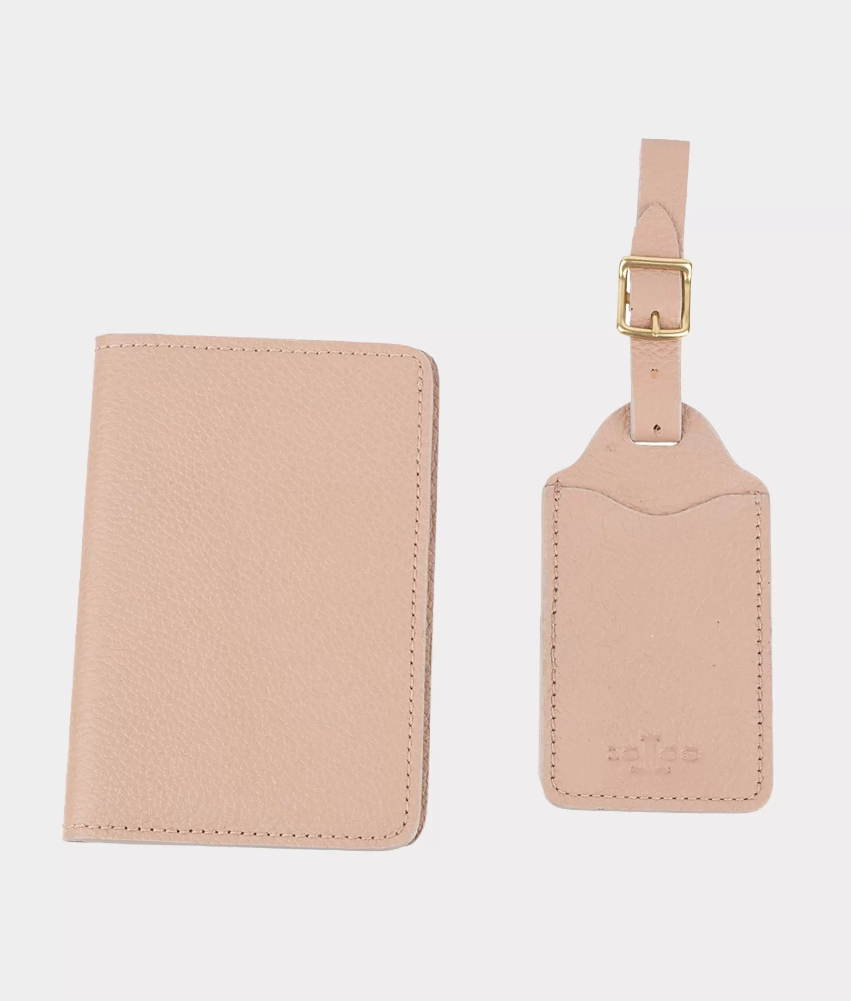 Lucchese Small Leather Goods | Luggage Tag Passport Duo Rosewood