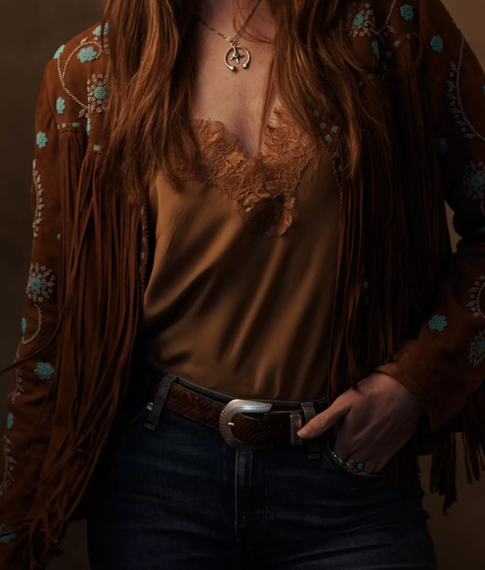 Lucchese Tops | Megan Coco Bias Cami Camel