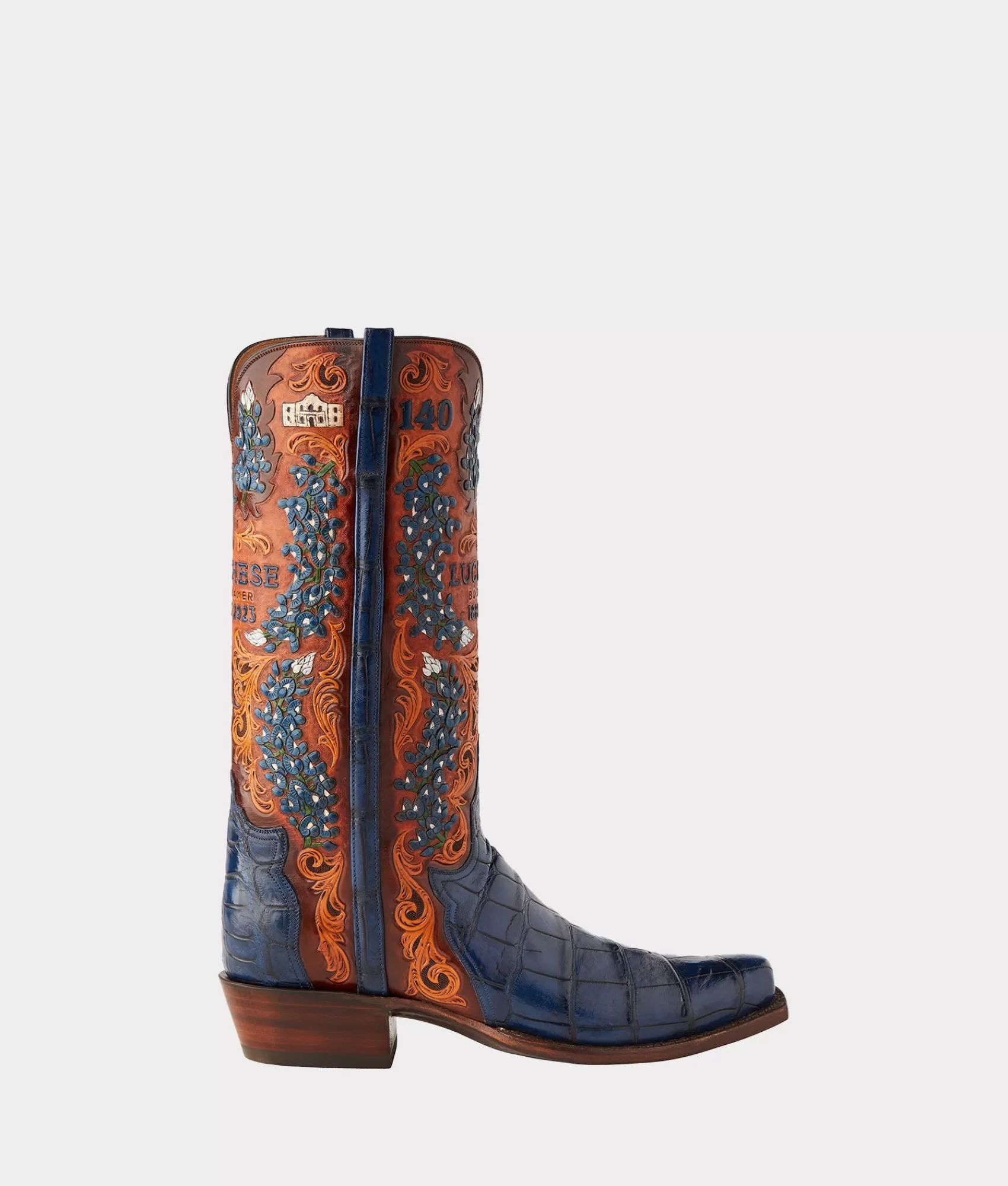 Lucchese Cowboy | Men's Bluebonnet 140th Anniversary Boot CavalryBlue