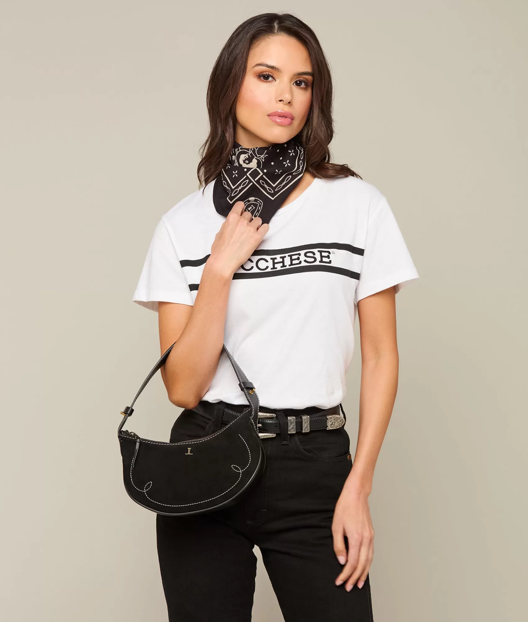 Lucchese Handbags | Mini Heidi Hobo Bag Black