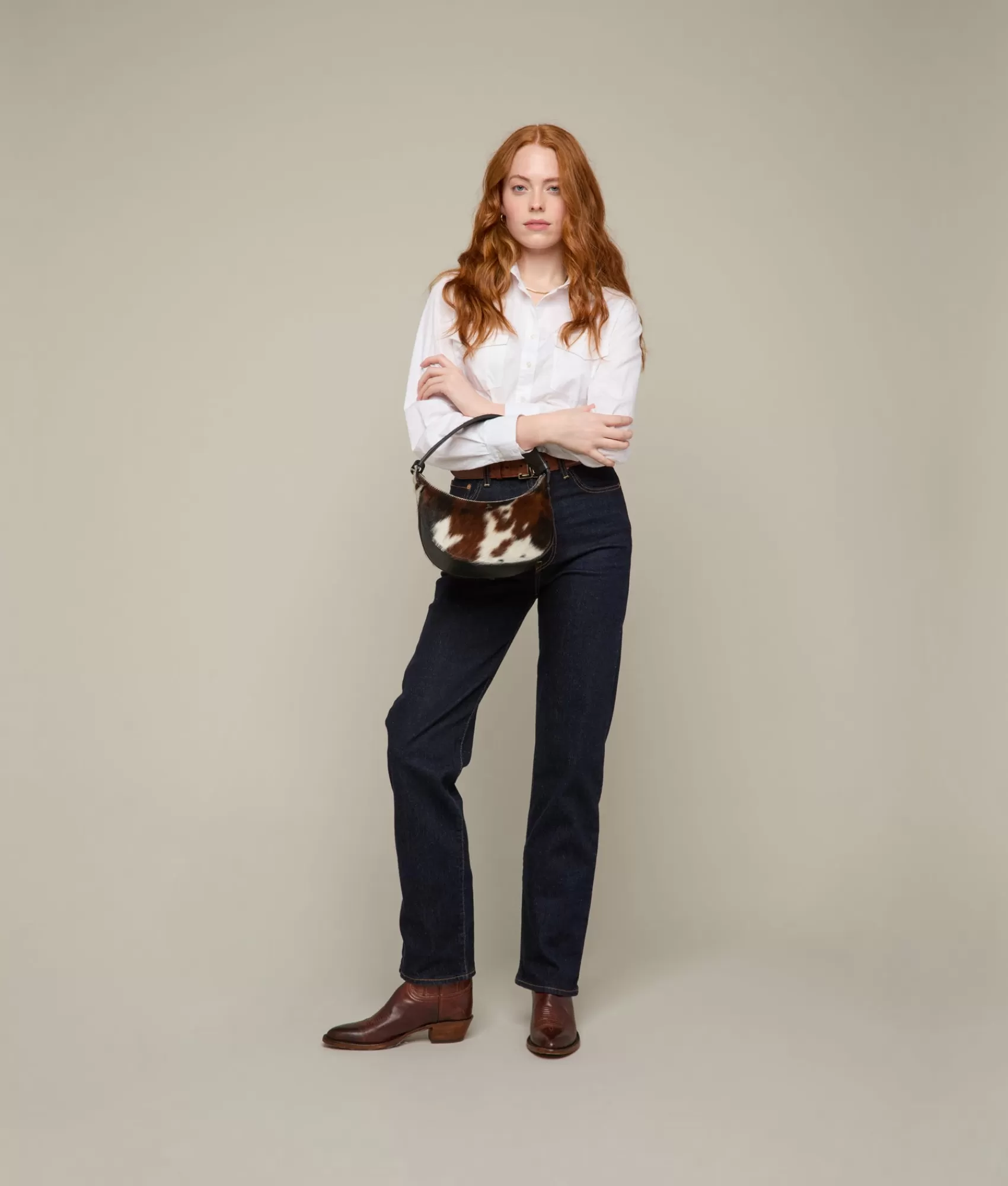 Lucchese Handbags | Mini Heidi Hobo Bag Brindle