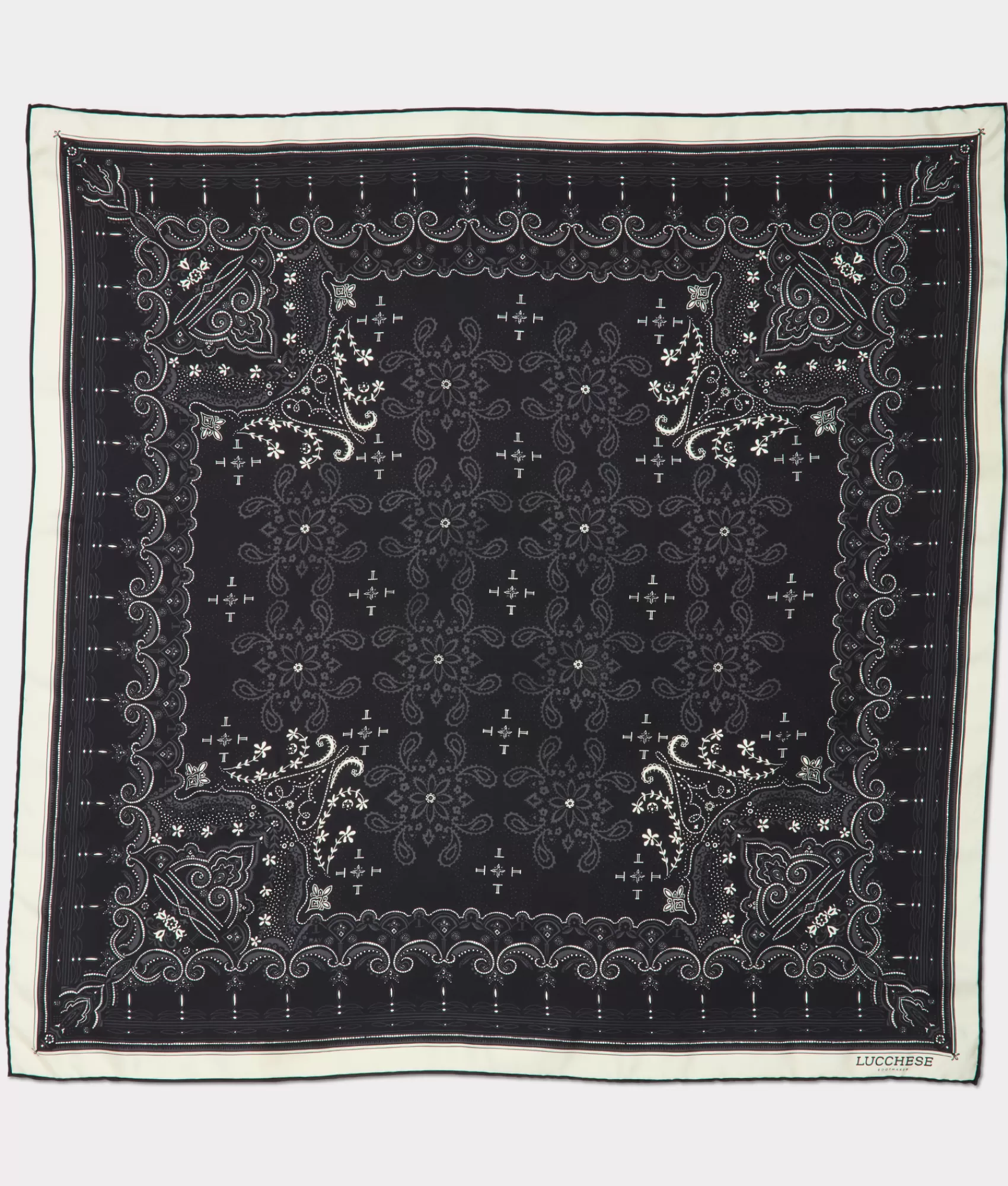 Lucchese Scarves | Scarves | Mirrored L Scarf Black/White