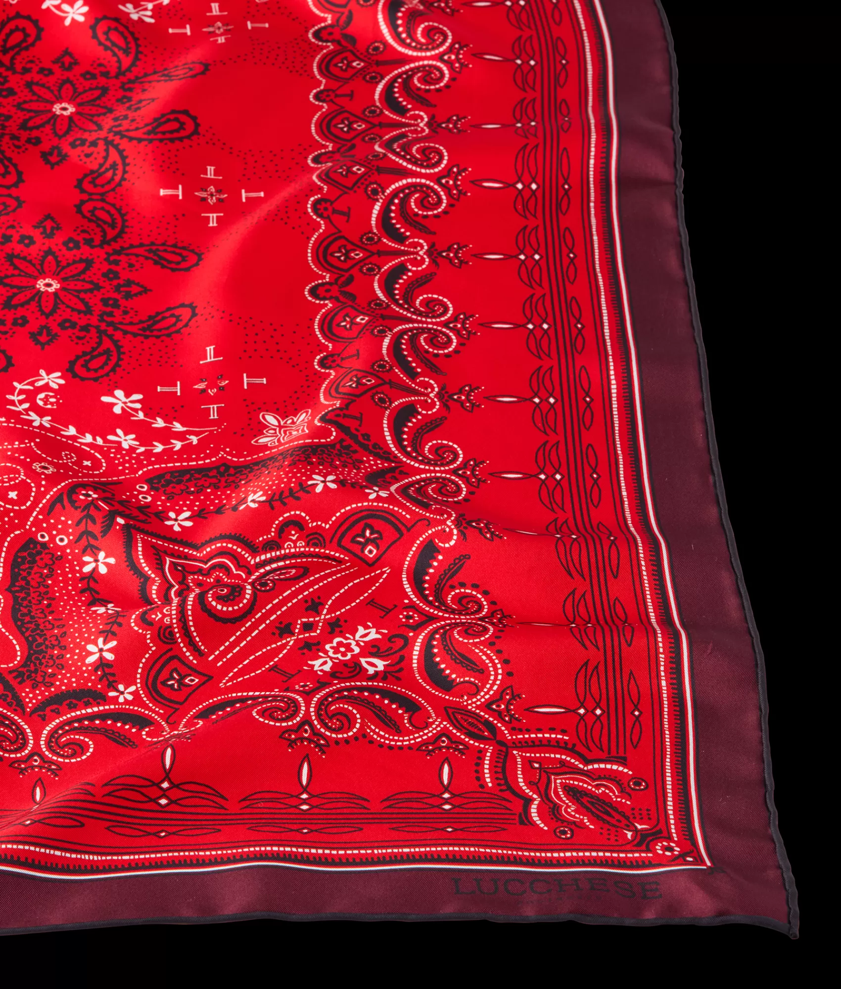 Lucchese Scarves | Scarves | Mirrored L Scarf Red/Burgundy