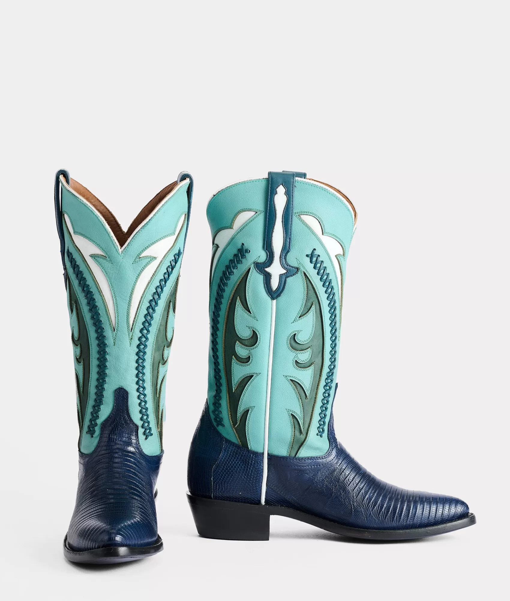 Lucchese Cowboy | Myrtle Navy/Turquoise