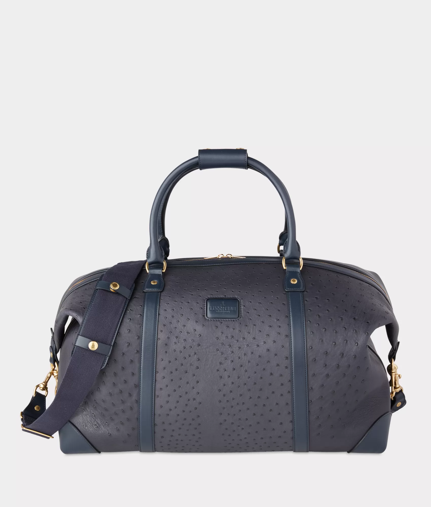 Lucchese Travel | Travel | Ostrich Duffle - Large Navy