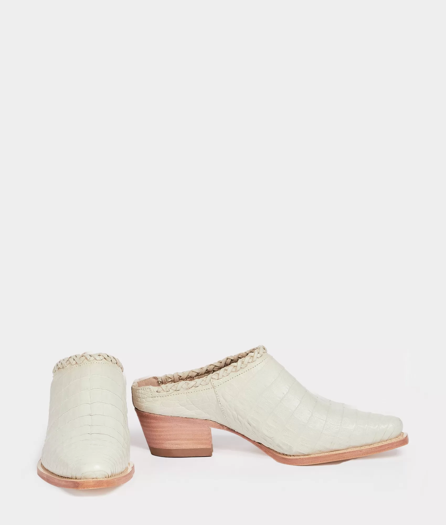 Lucchese Mules | Patti Exotic Cream