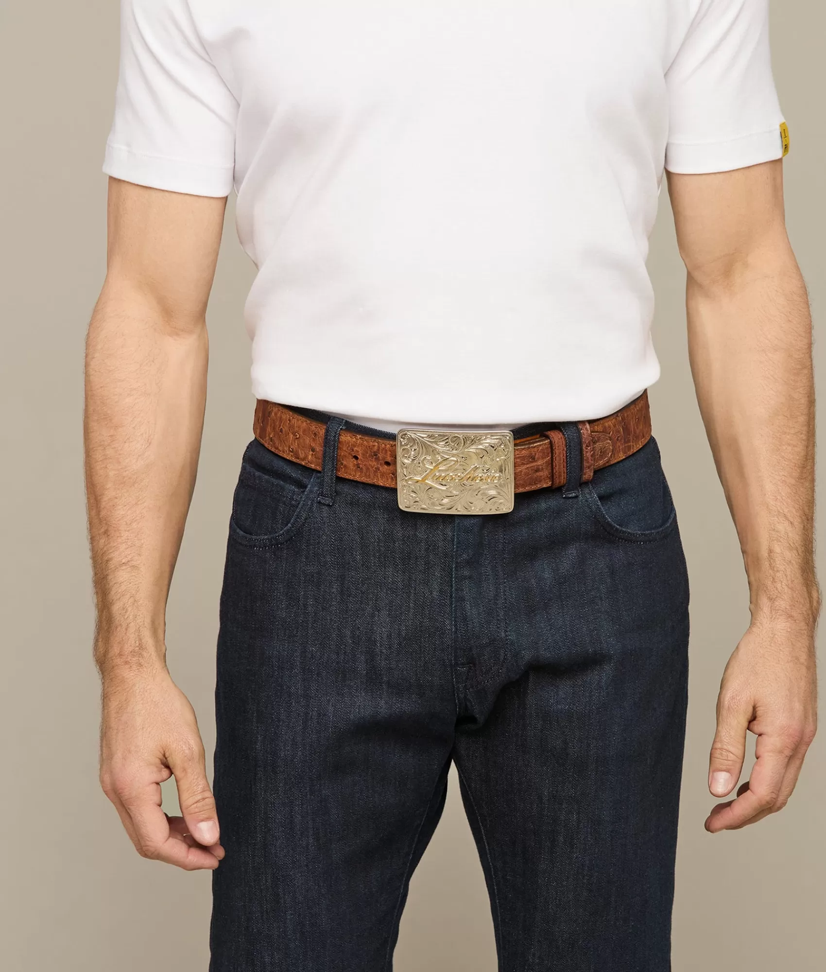 Lucchese Belts & Belt Accessories | Pecan Full Quill Ostrich Memento Belt Tan