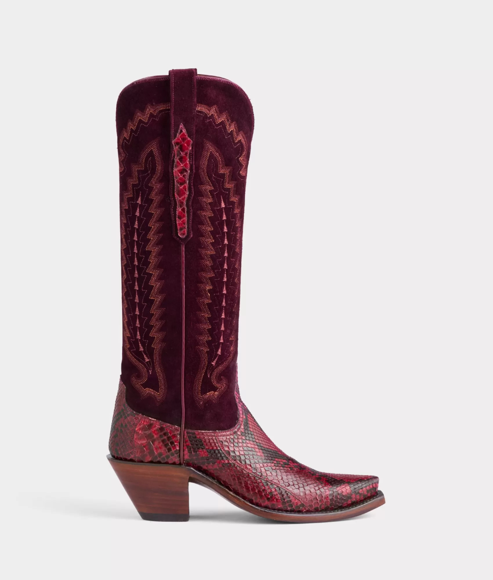 Lucchese Tall | Presley Exotic Garnet