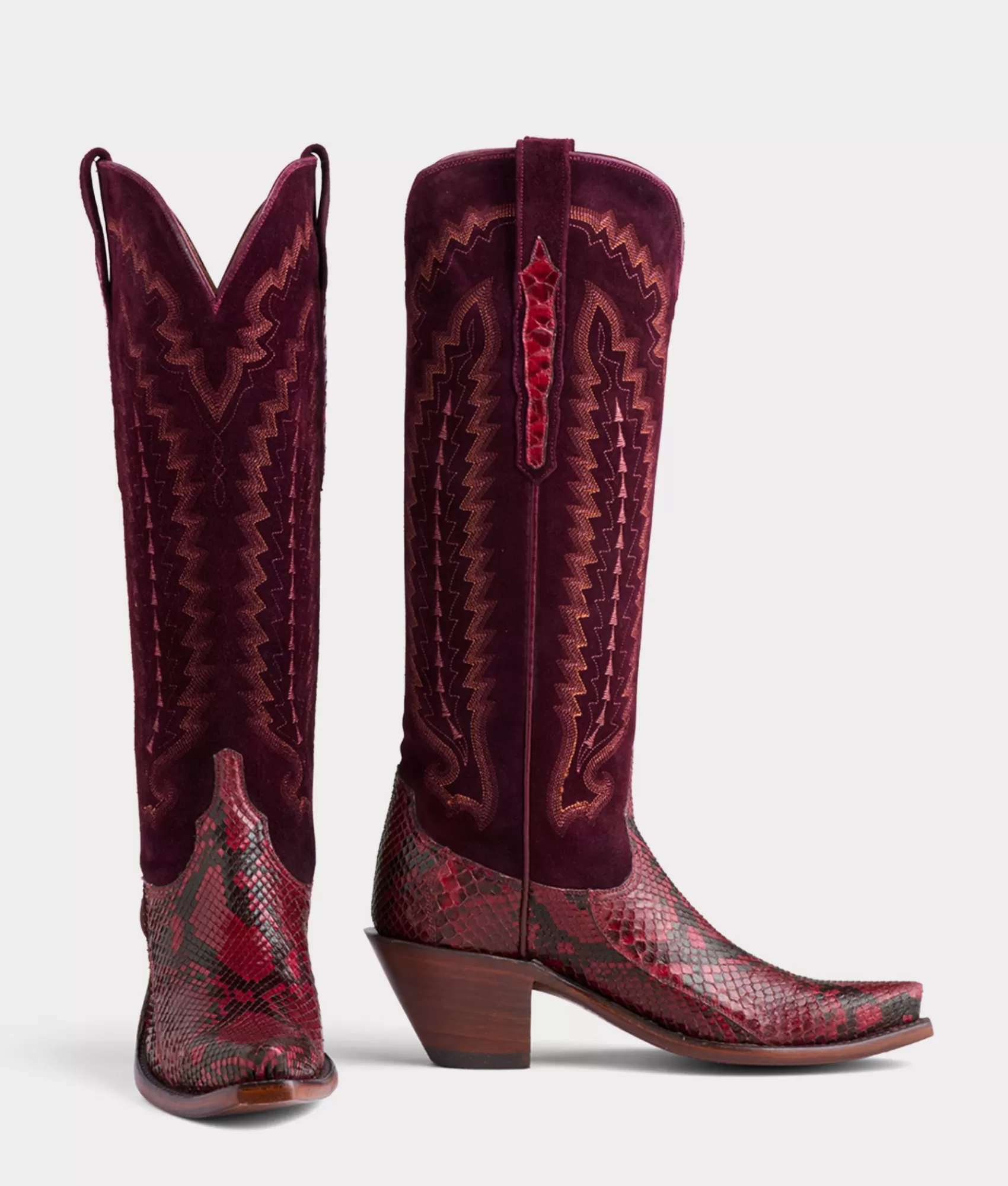 Lucchese Tall | Presley Exotic Garnet