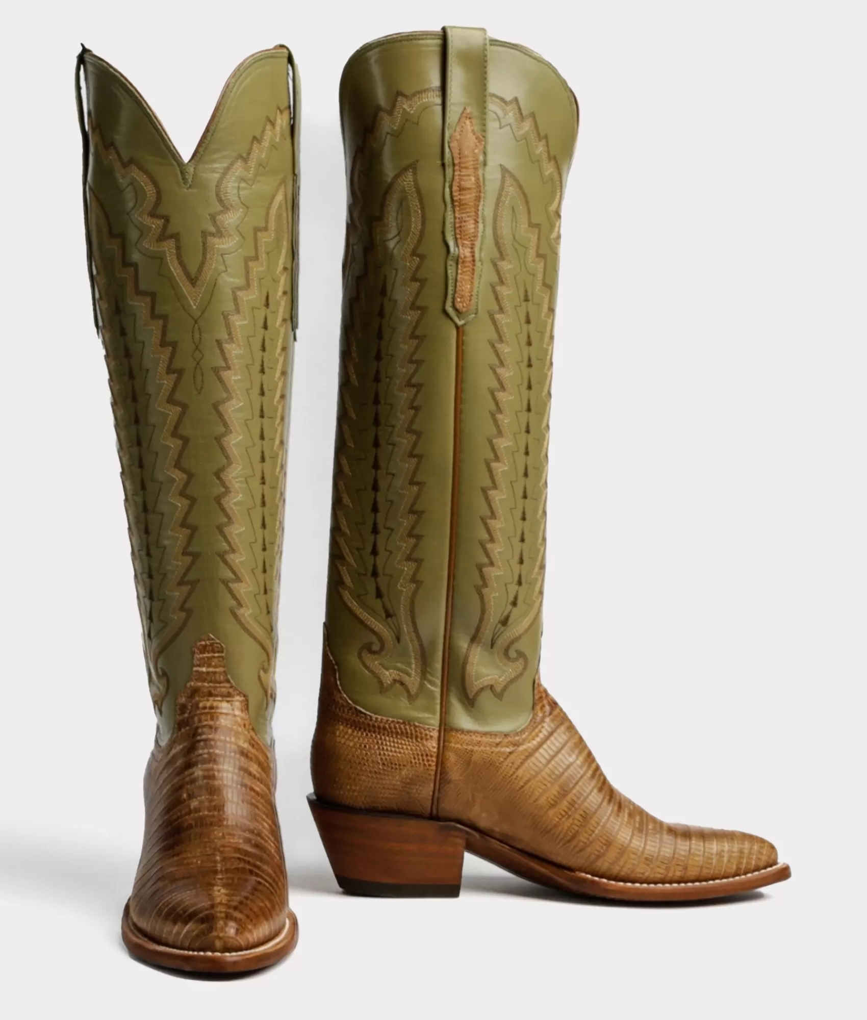 Lucchese Tall | Priscilla Exotic Tan+Sage