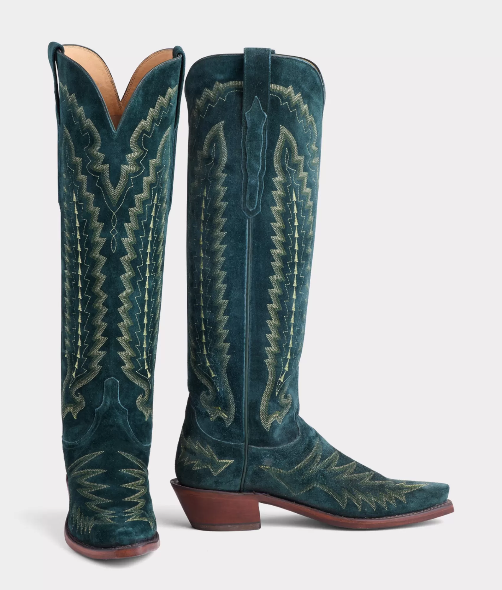 Lucchese Tall | Cowboy | Priscilla Suede Emerald