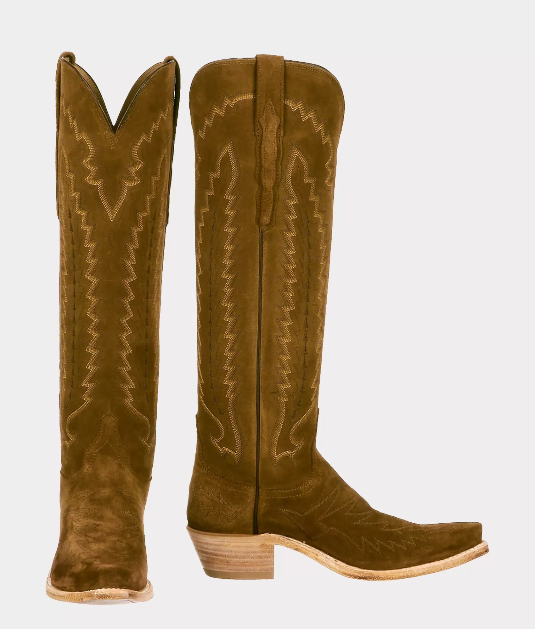 Lucchese Tall | Cowboy | Priscilla Suede Espresso