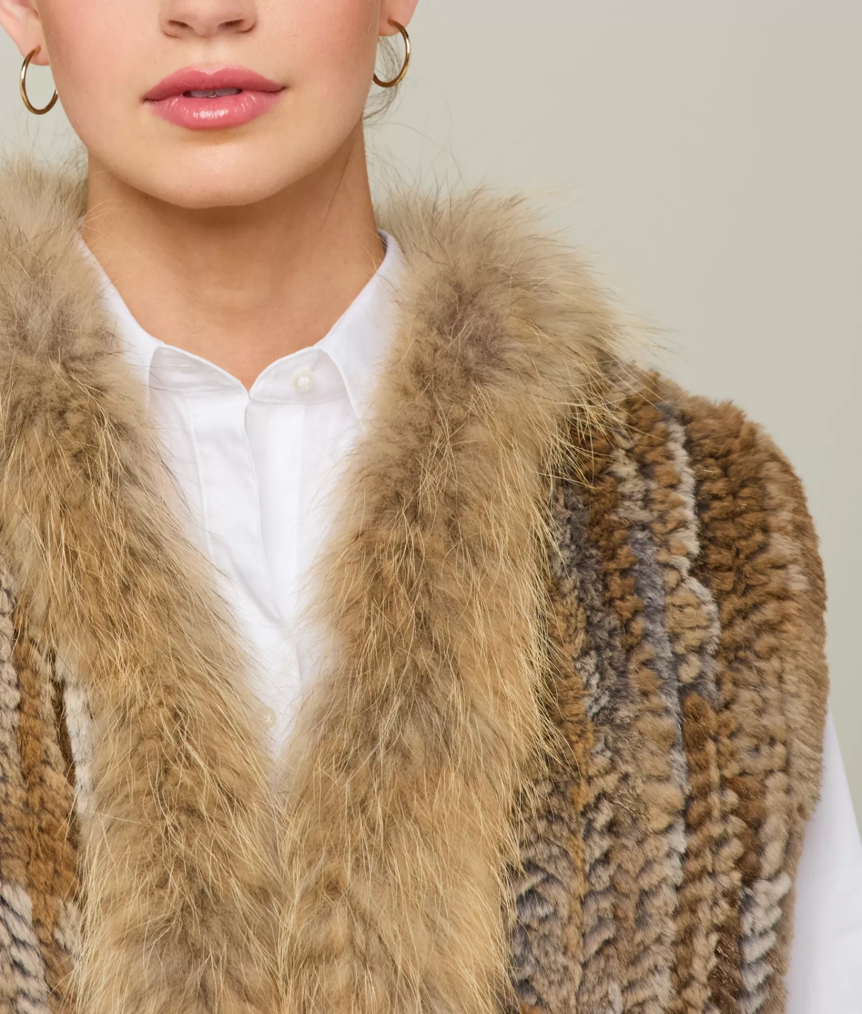 Lucchese Furs | Outerwear | Rabbit Fur Vest Natural