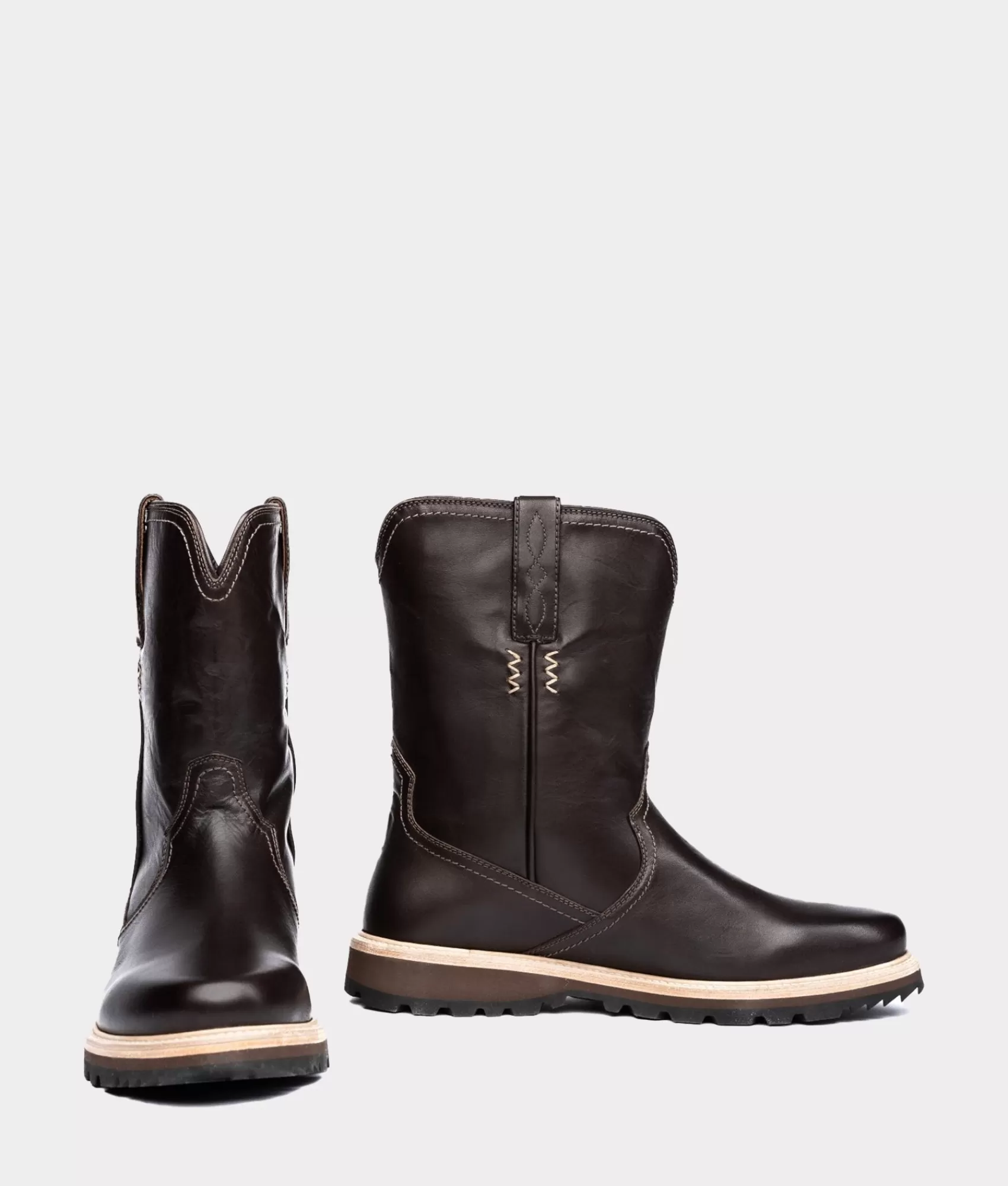Lucchese Barn Boots | Roper | Ranger II Pull On Boot Chocolate