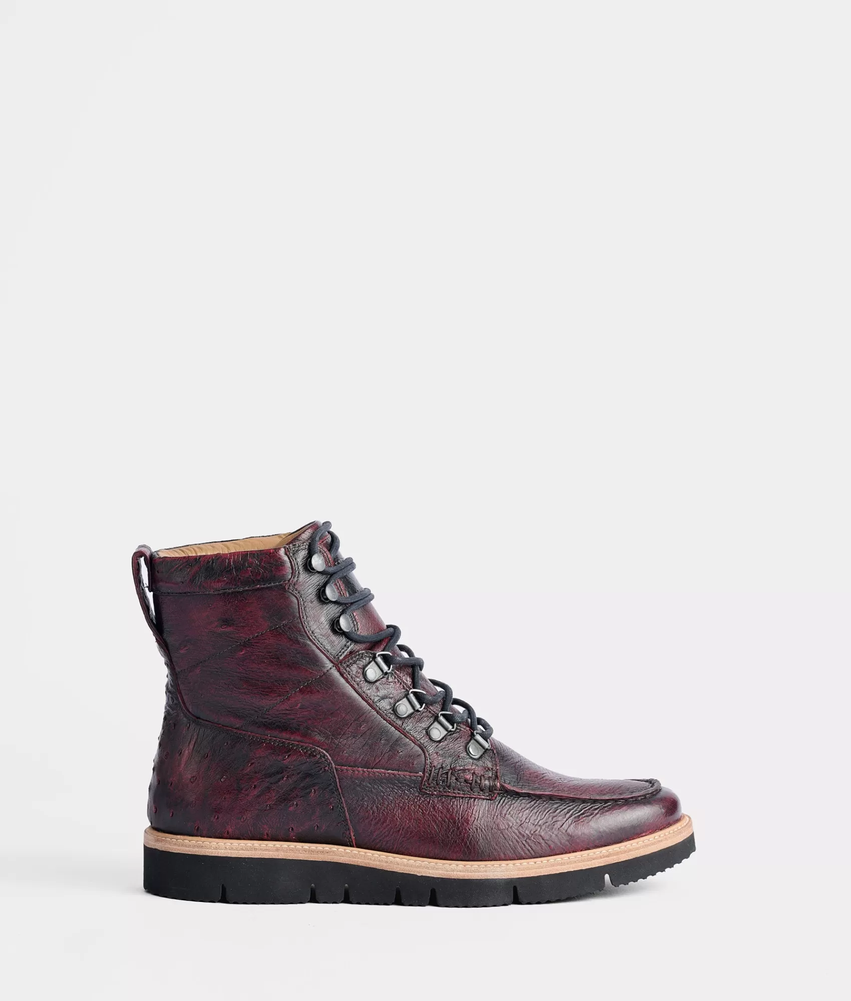 Lucchese After Ride | Ridgeline Exotic Lace Up Boot BlackCherry