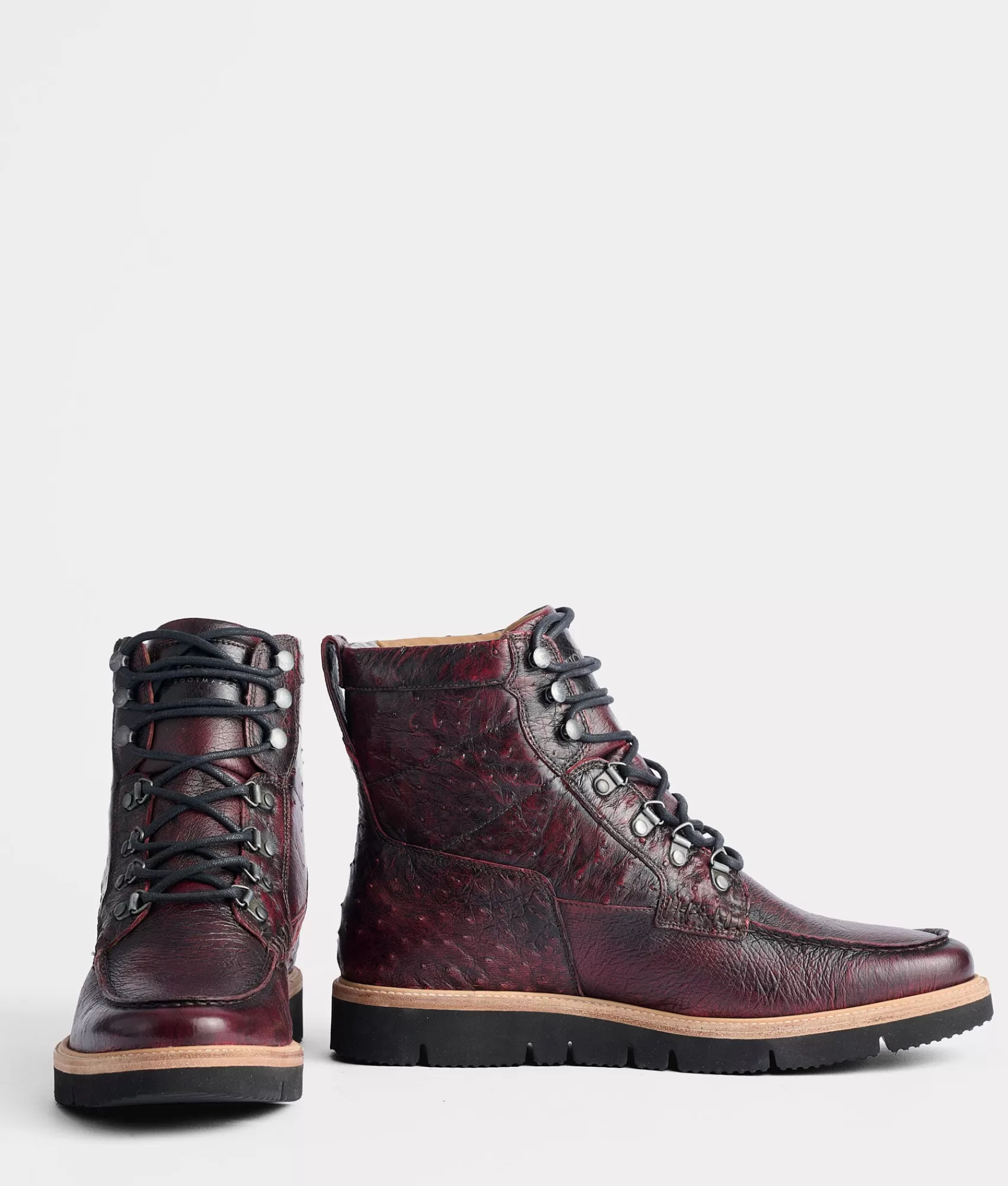 Lucchese After Ride | Ridgeline Exotic Lace Up Boot BlackCherry
