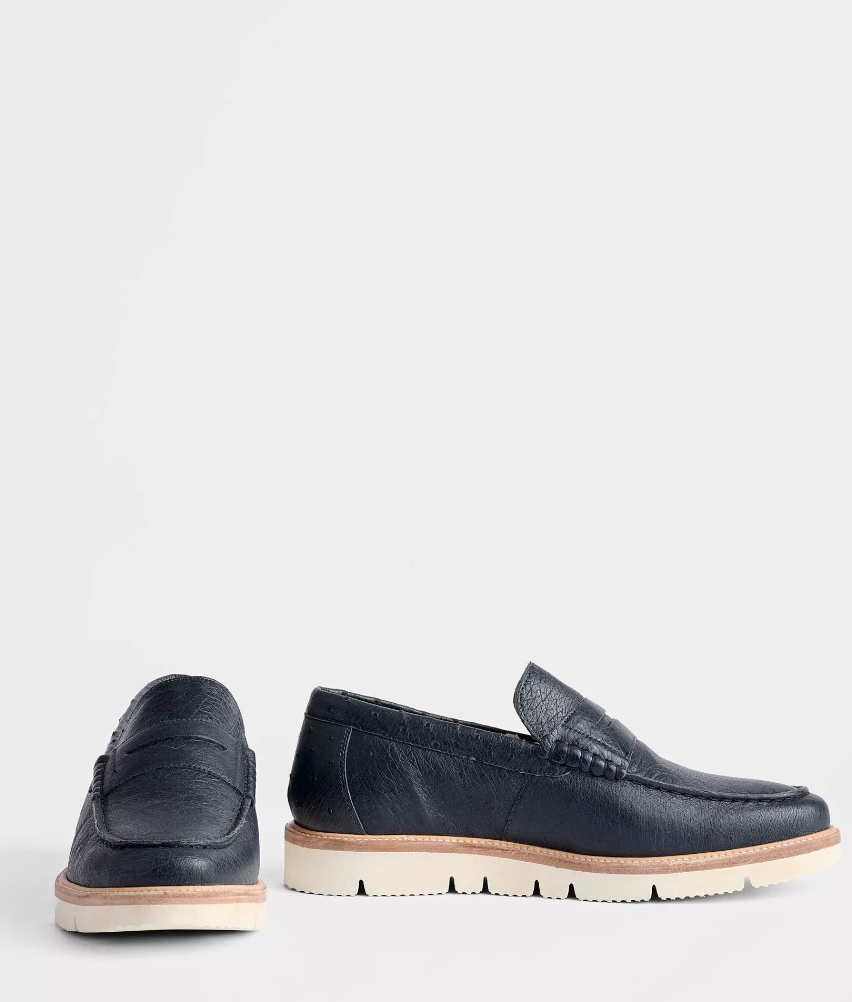 Lucchese After Ride | Ridgeline Exotic Penny Loafer Navy