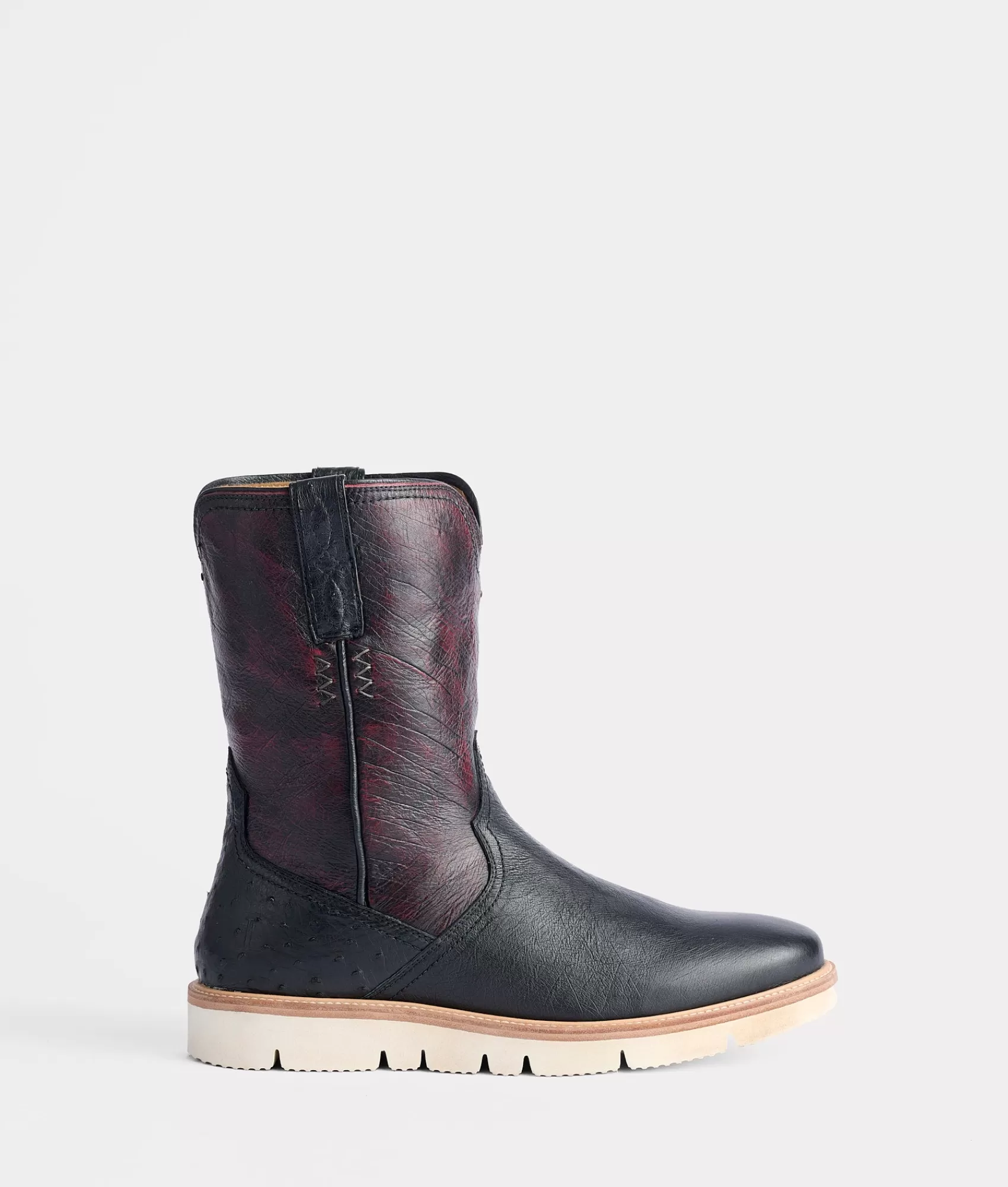 Lucchese Barn Boots | Ridgeline Exotic Pull On Black