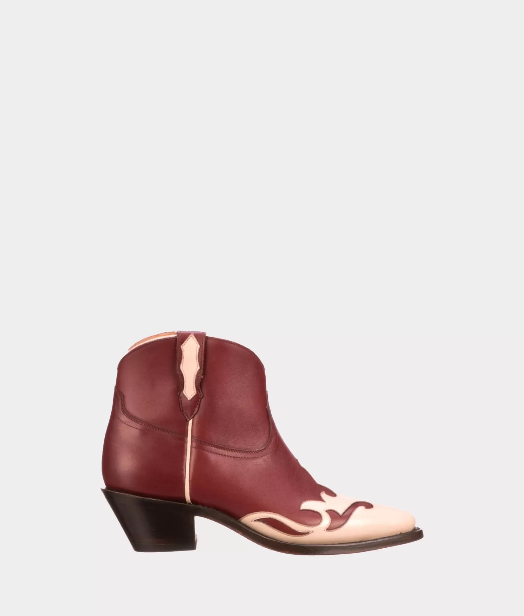 Lucchese Booties | Rosa Zip Red