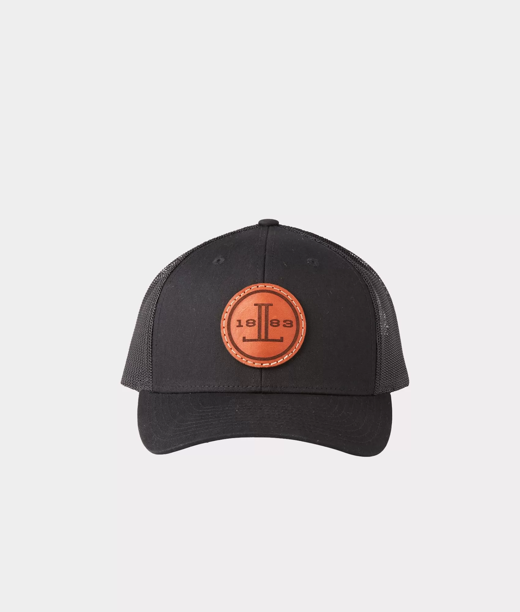 Lucchese Headwear | Headwear | Round Leather Patch Cap Black