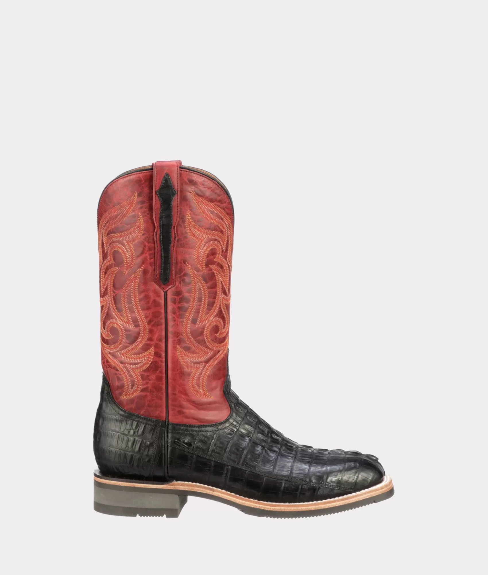 Lucchese Barn Boots | Horseman | Rowdy Hornback Caiman Black