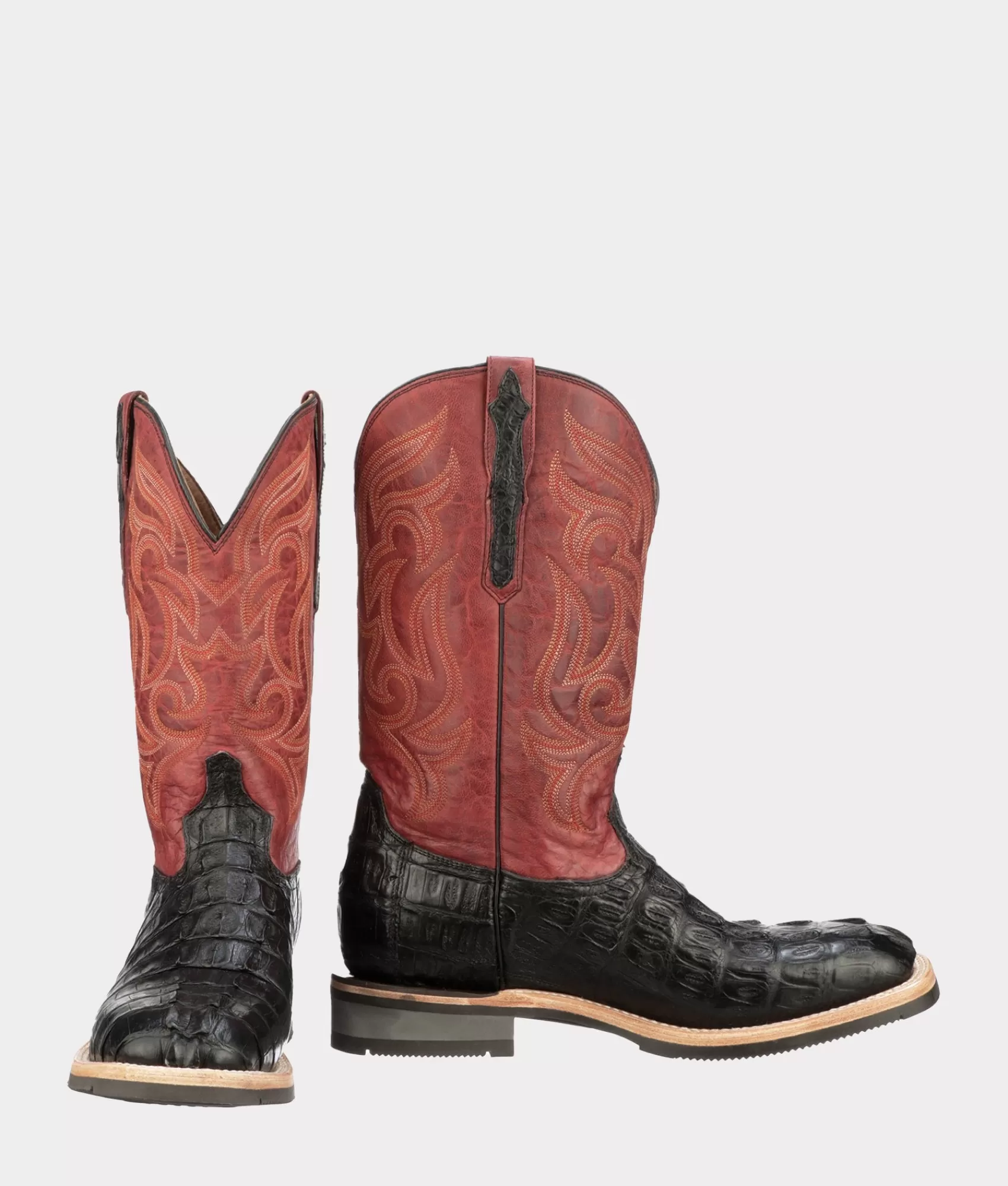 Lucchese Barn Boots | Horseman | Rowdy Hornback Caiman Black