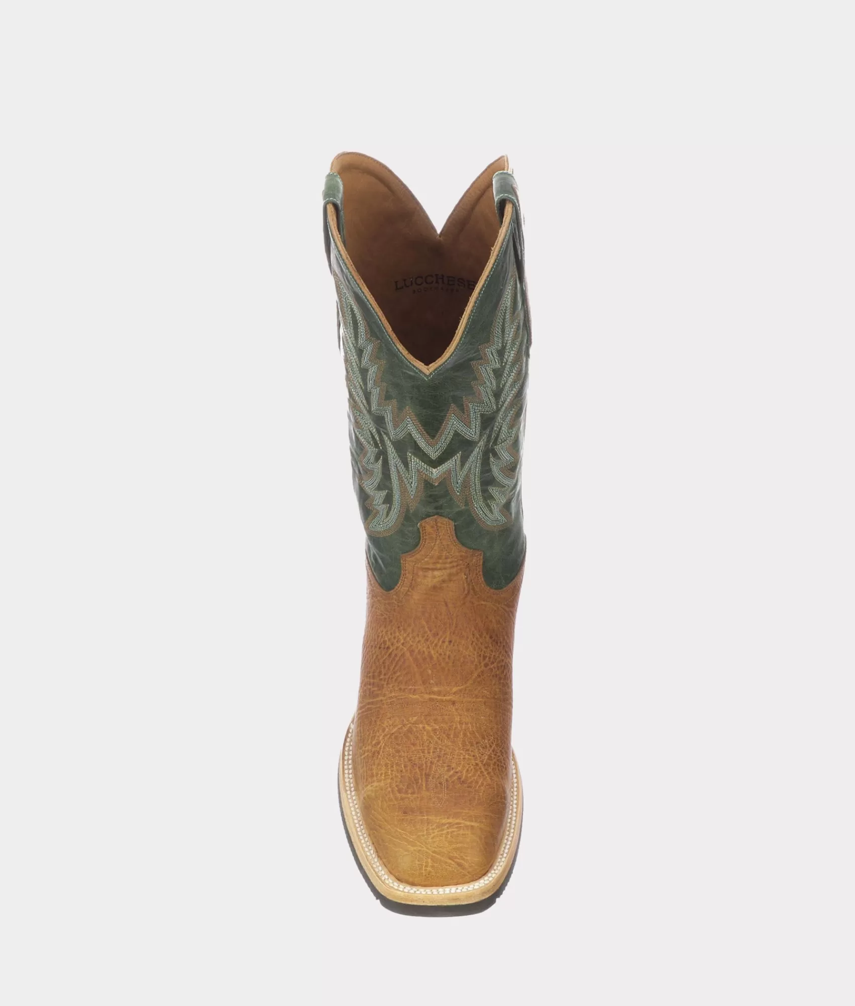 Lucchese Barn Boots | Horseman | Rudy Cognac+Green