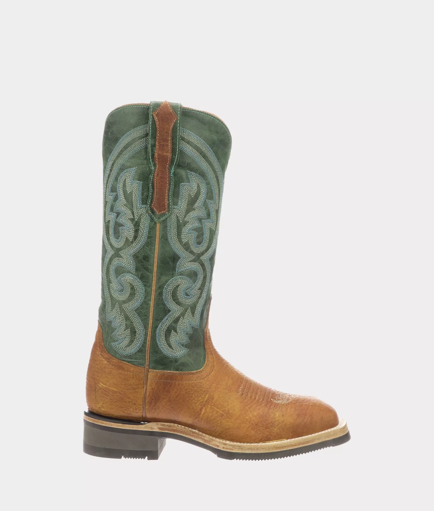 Lucchese Barn Boots | Ruth Cognac+Green