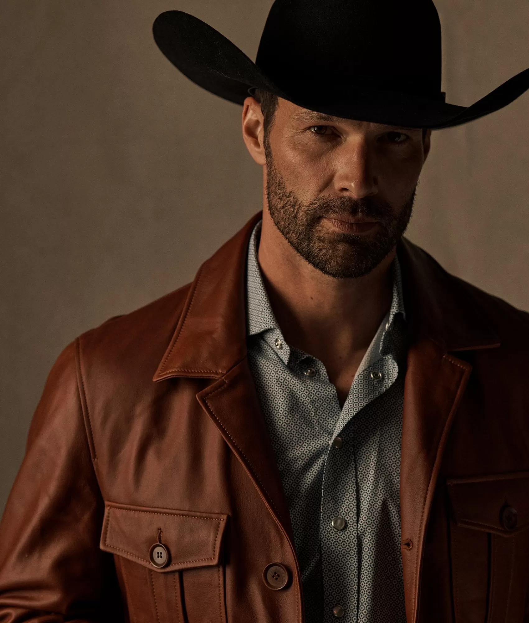 Lucchese Outerwear | Safari Leather Jacket Cognac