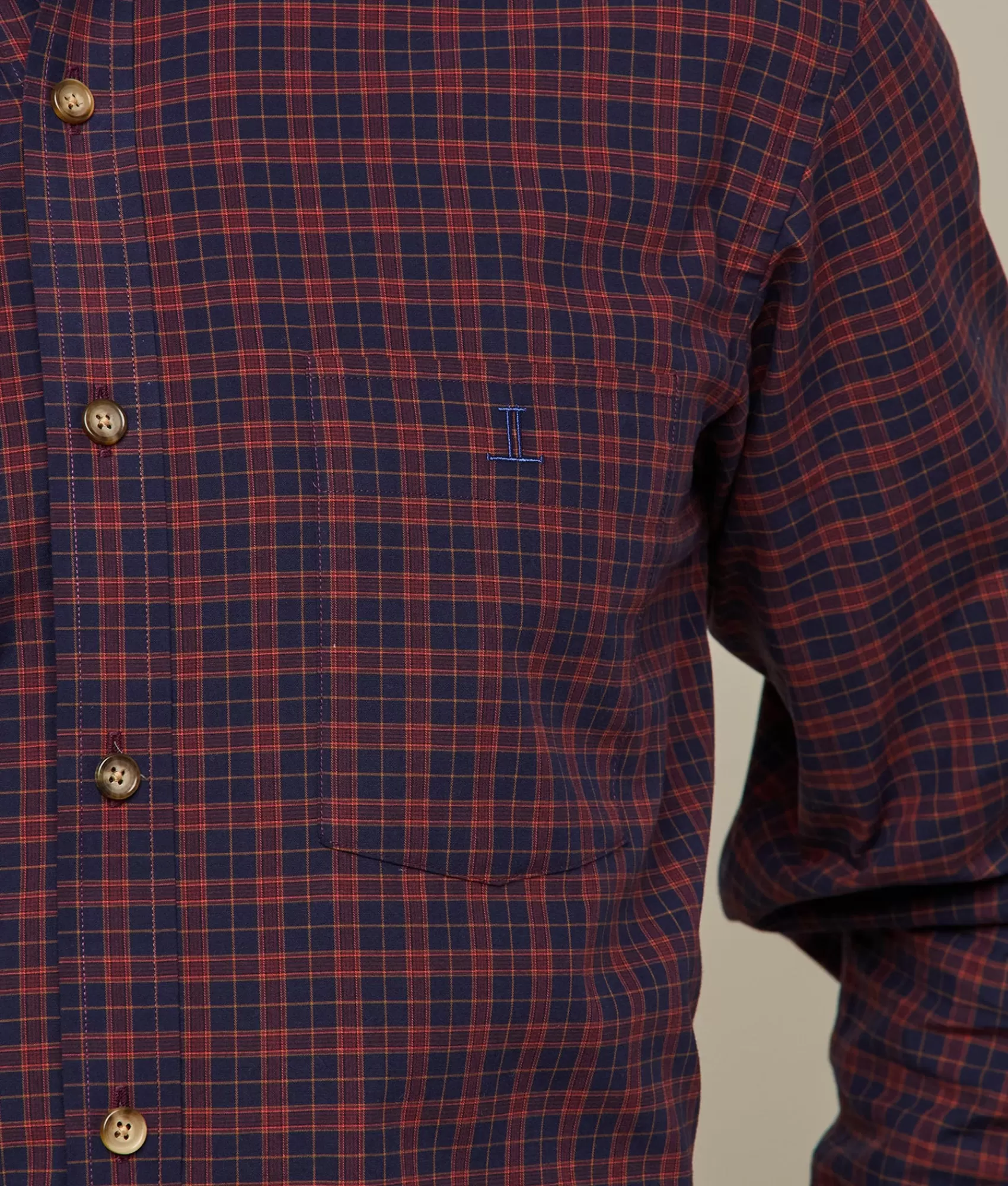 Lucchese Tops | San Antonio Navy&MaroonMiniPlaid