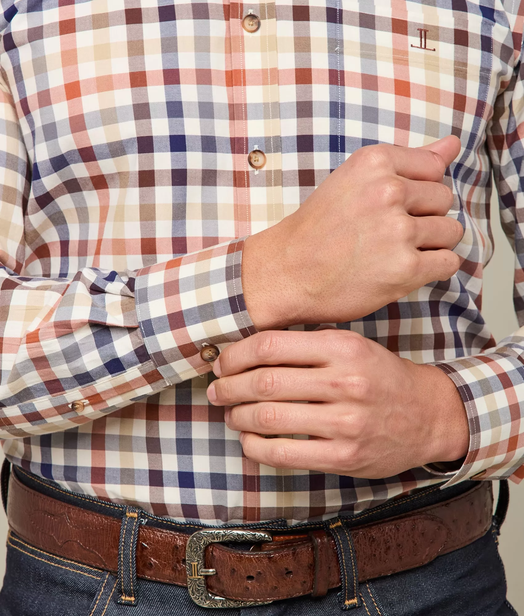 Lucchese Tops | San Antonio BrownPlaid
