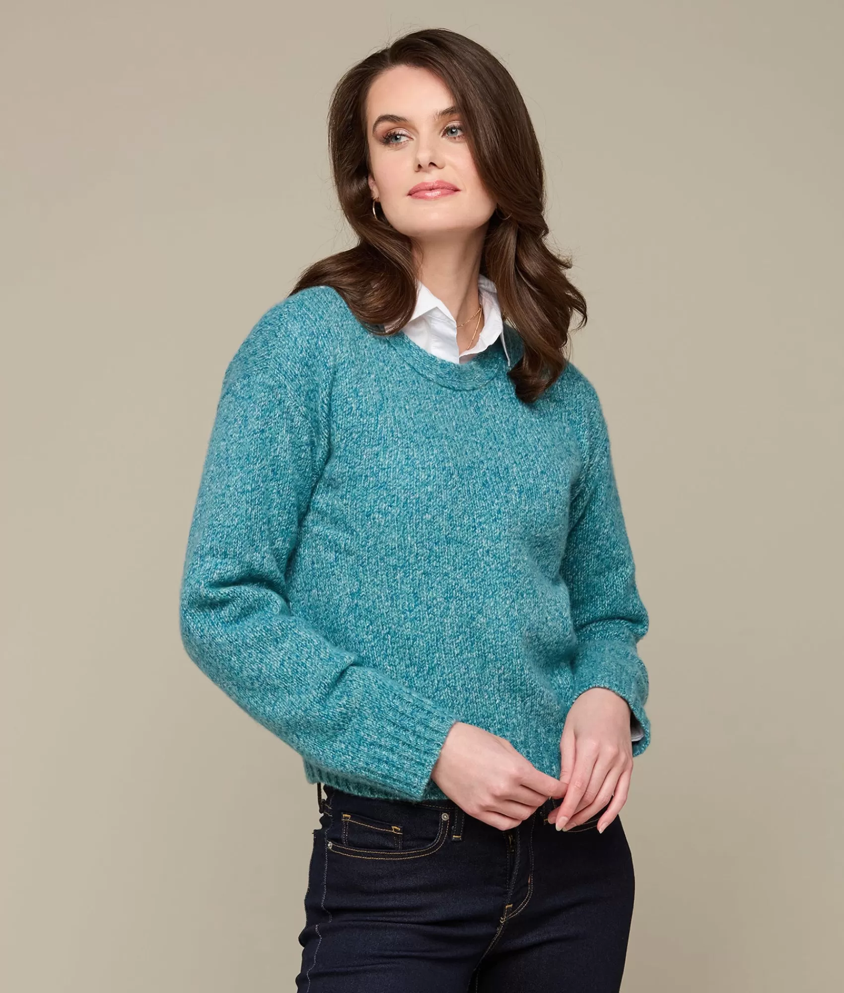Lucchese Tops | Scout Pullover Sweater PeacockBlue