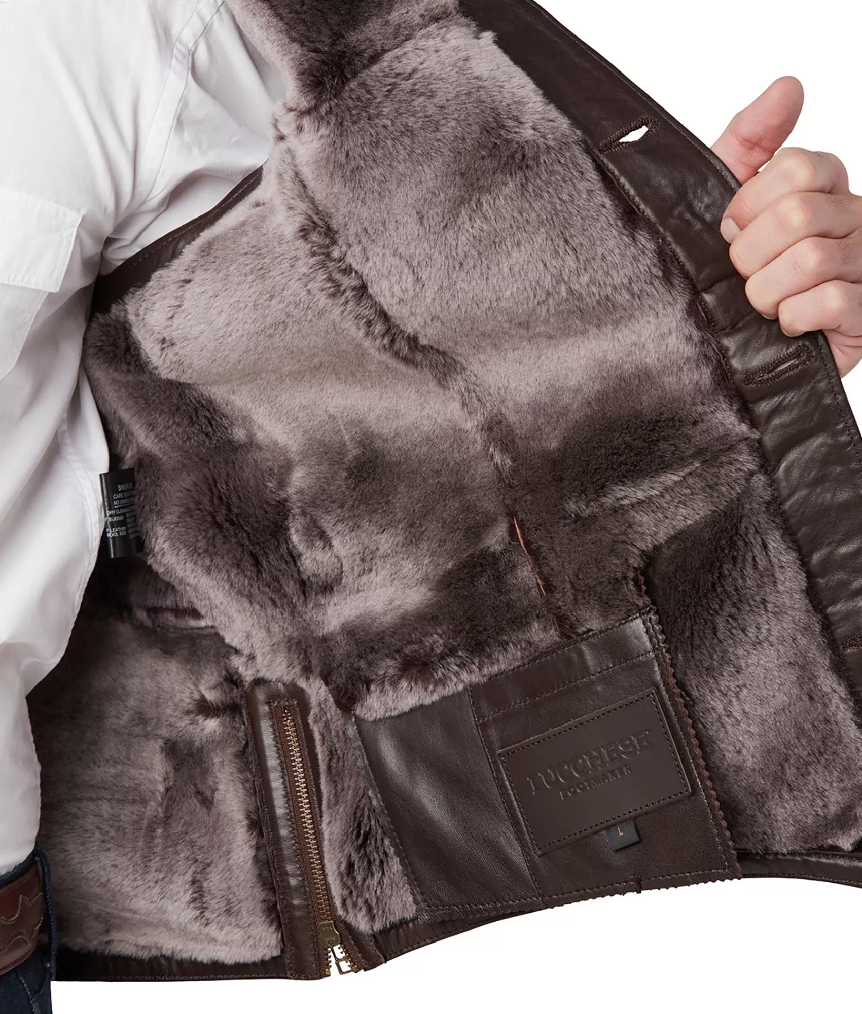 Lucchese Outerwear | Shearling Vest Chocolate