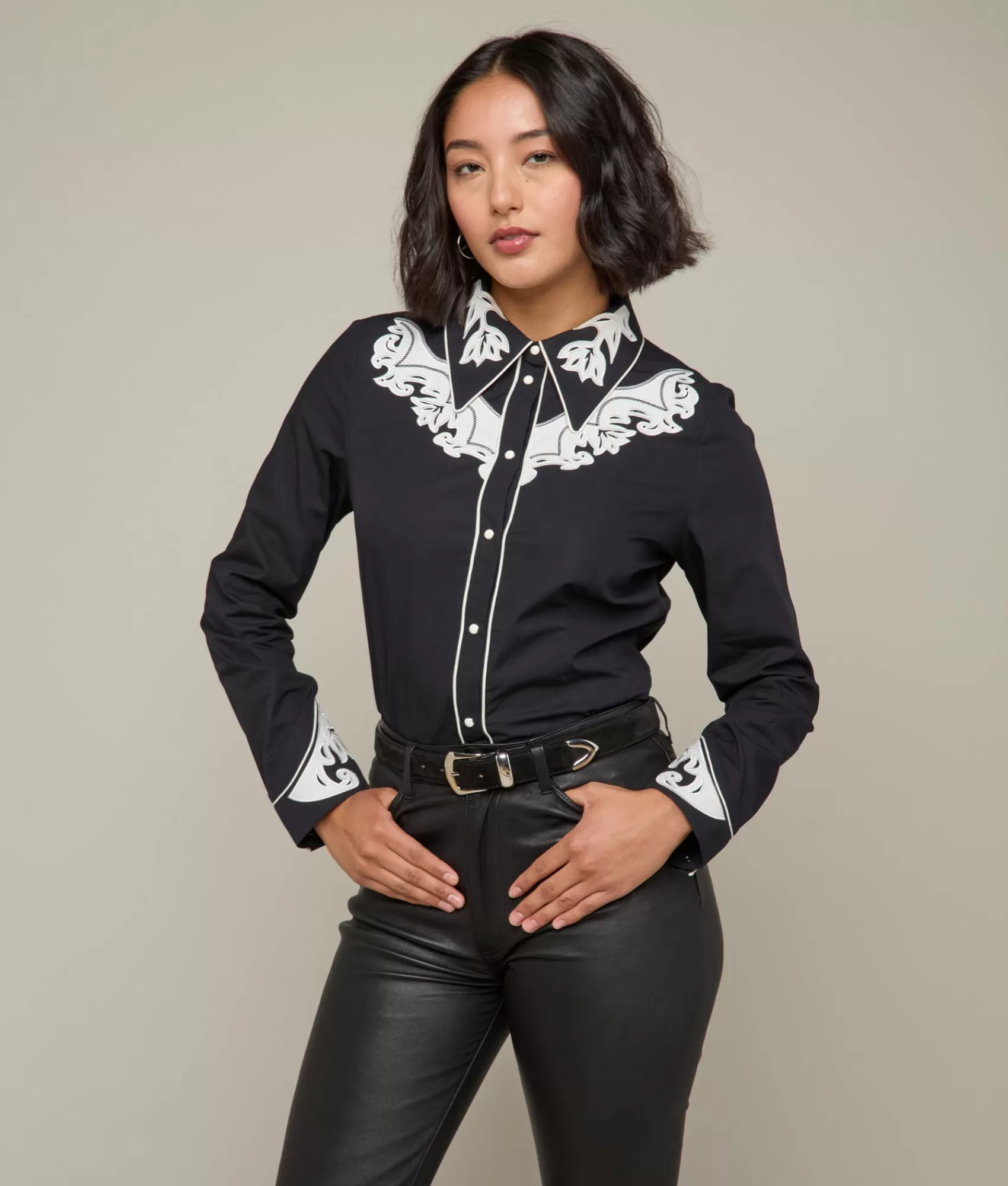 Lucchese Tops | Shenadoah Blouse Black